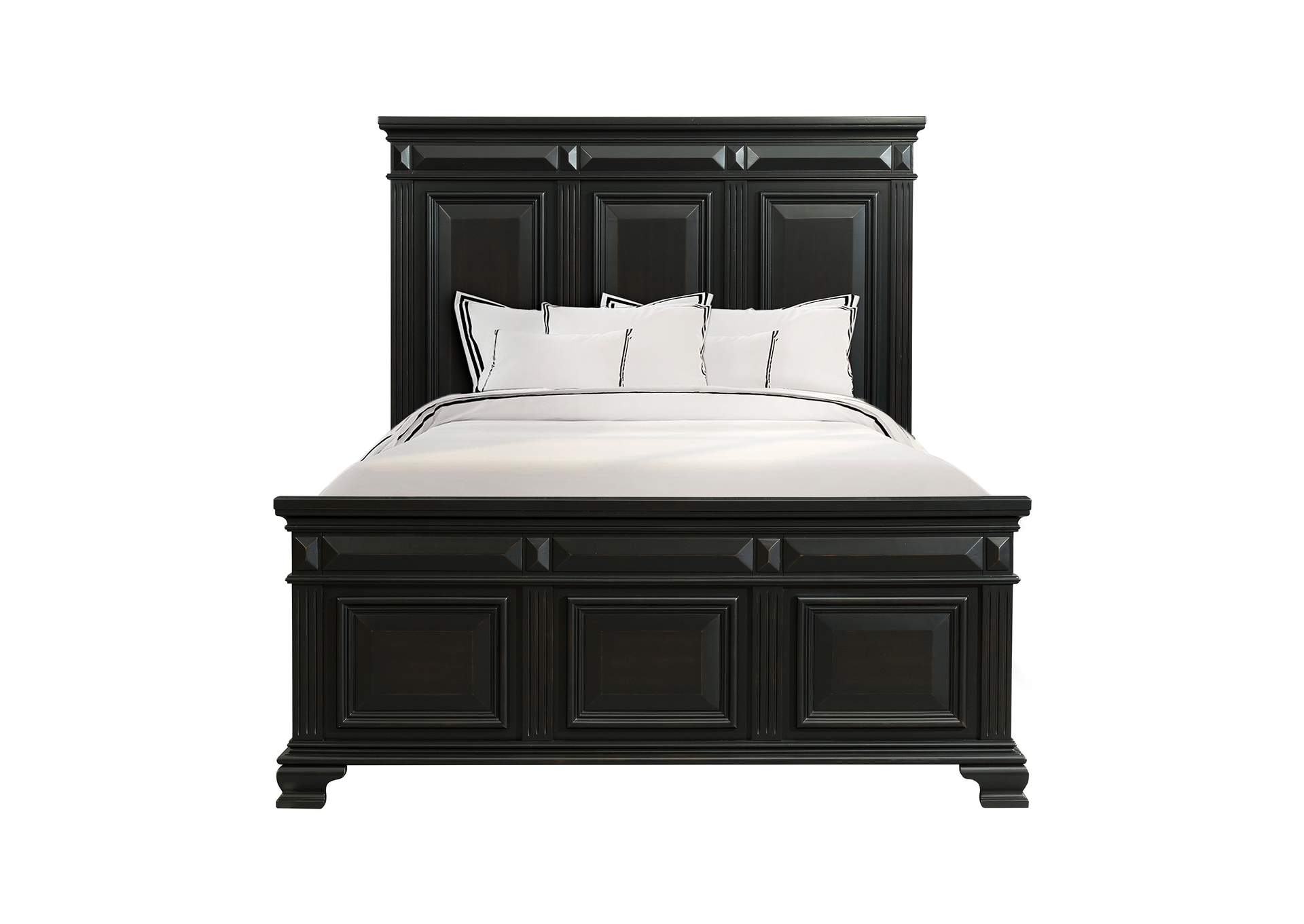 Calloway Queen Panel Bed In Antique Black,Elements