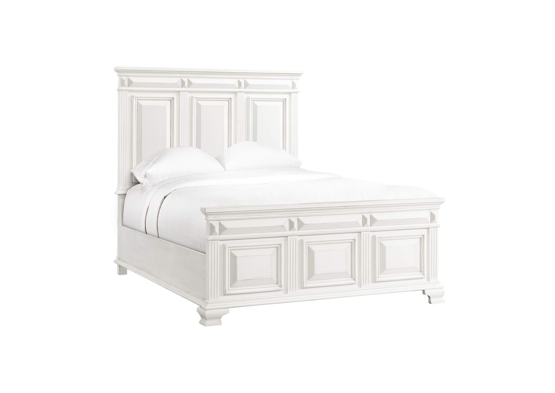 Calloway Queen Panel Bed In Antique White,Elements