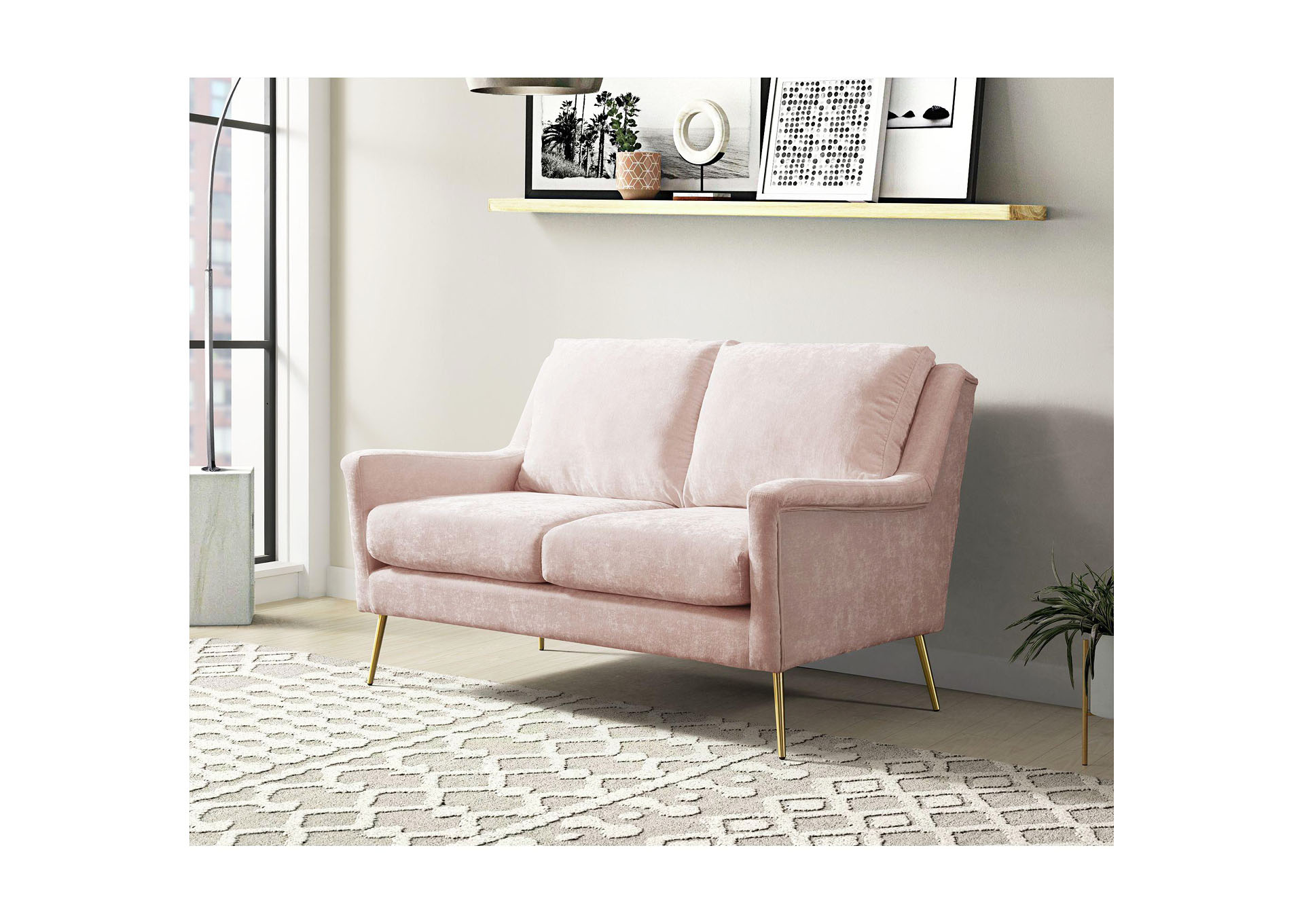 Cambridge Loveseat In Amigo Blush,Elements