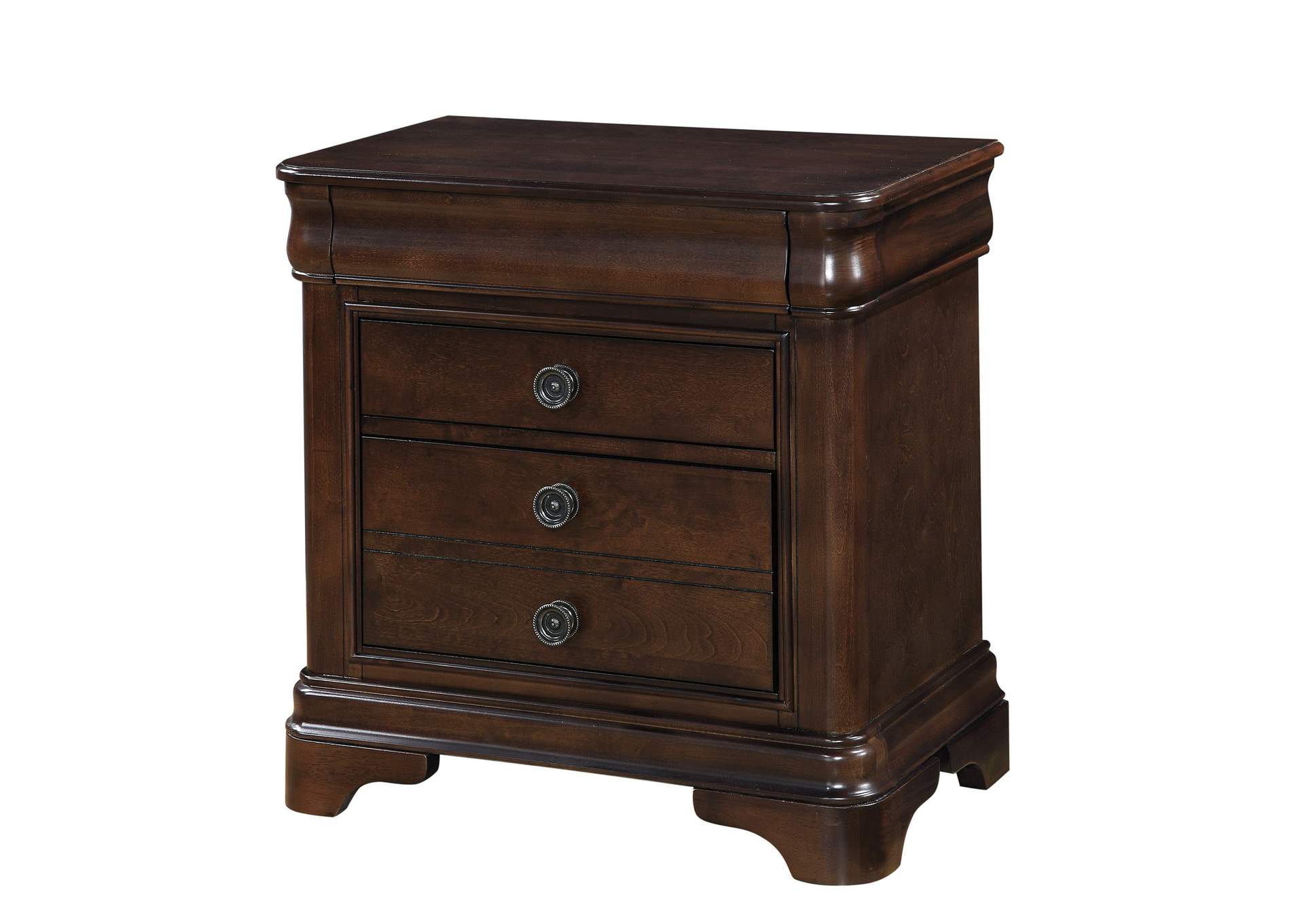 Cameron Cherry Queen Sleigh 6 Piece Bedroom Set,Elements