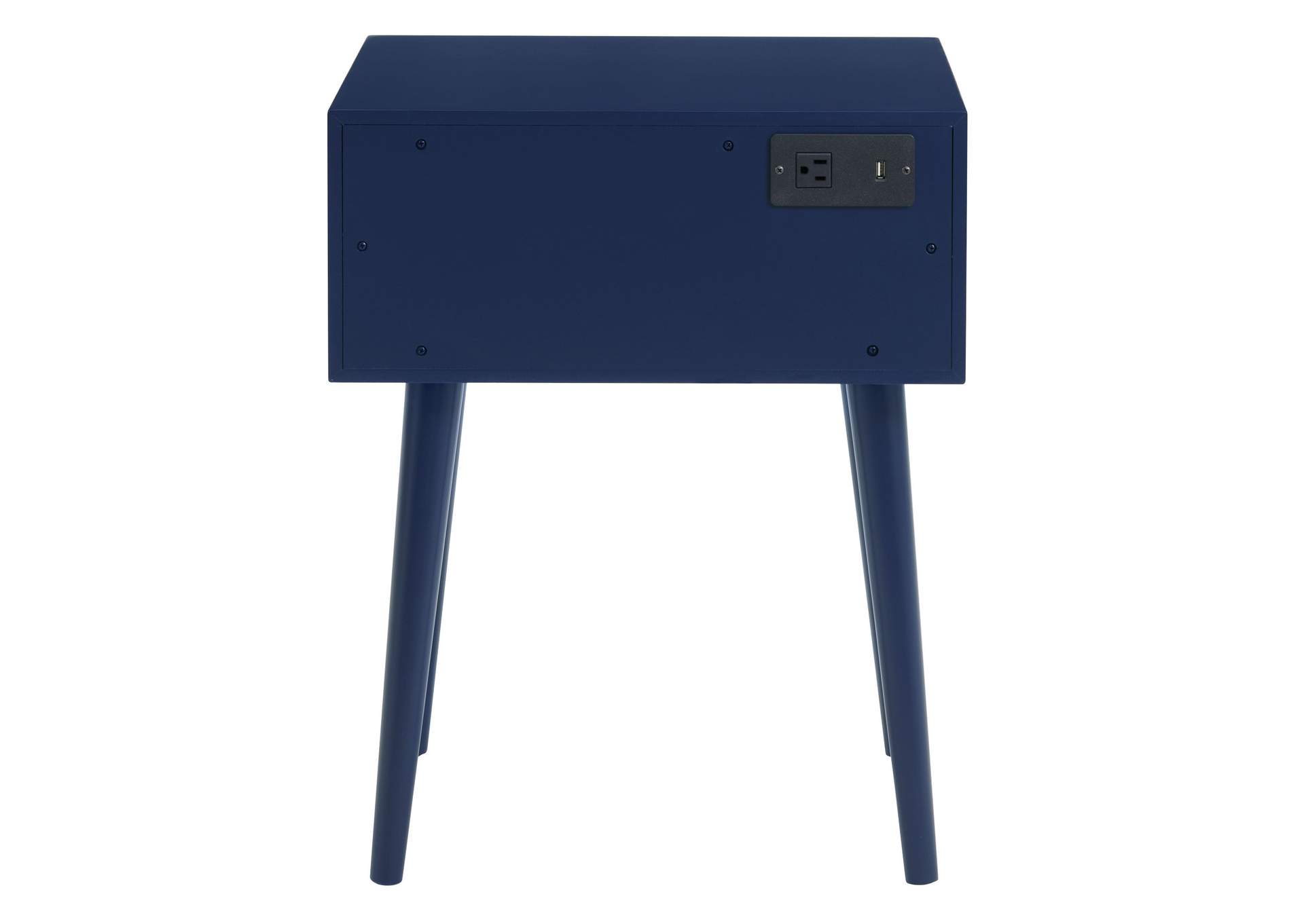 Canterbury Side Table With Power Port USB In Blue,Elements