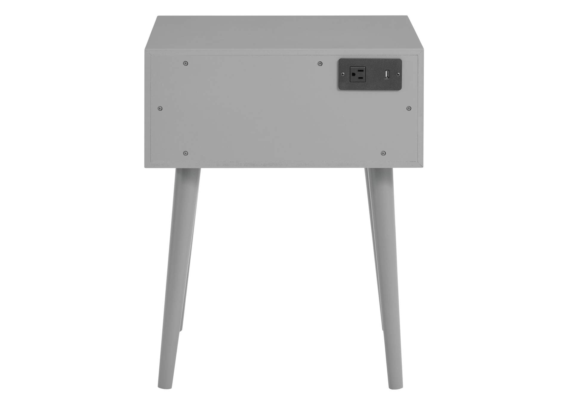 Canterbury Side Table With Power Port USB In Grey,Elements