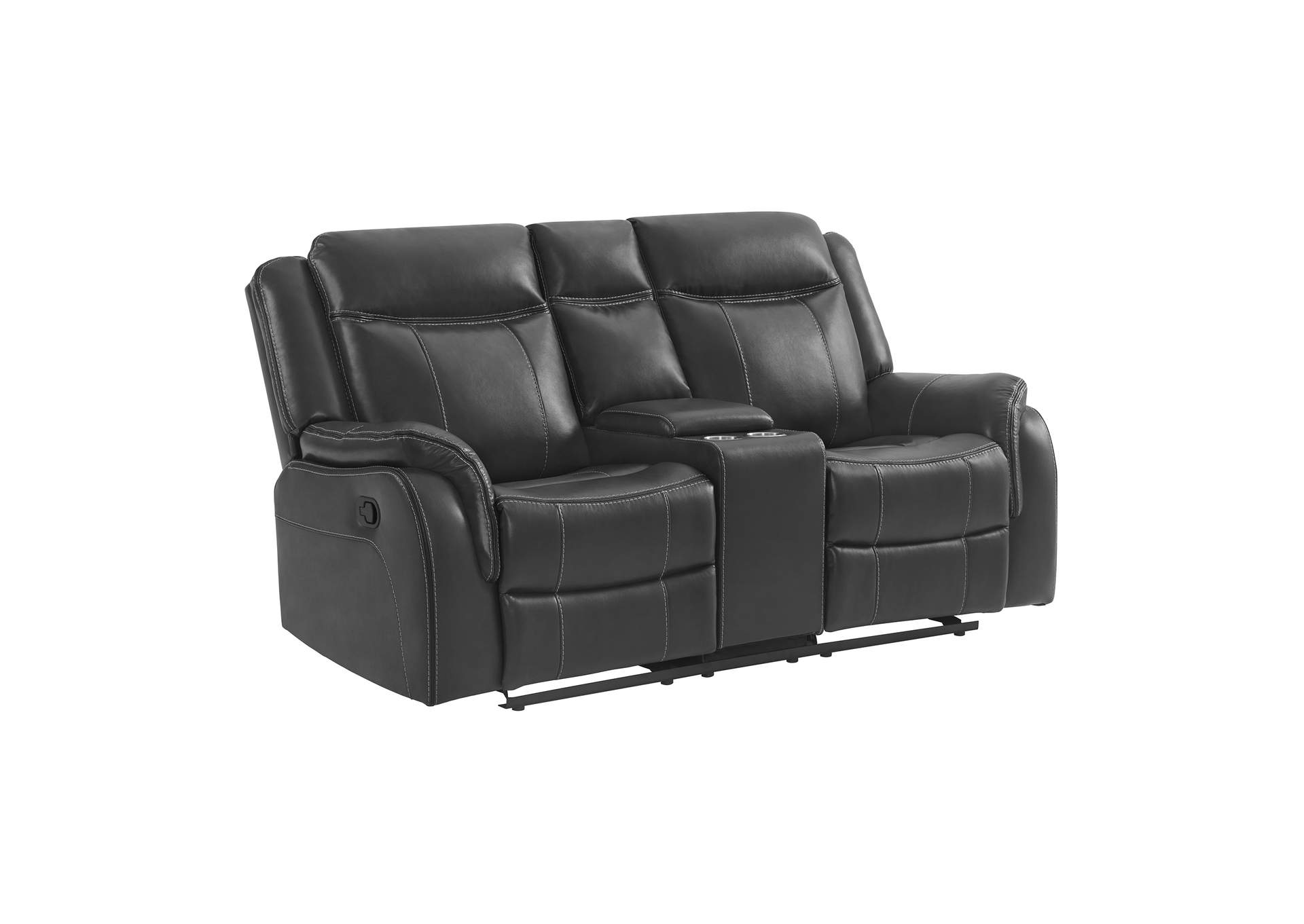 Carrera Motion Glider Loveseat With Console In Grey,Elements