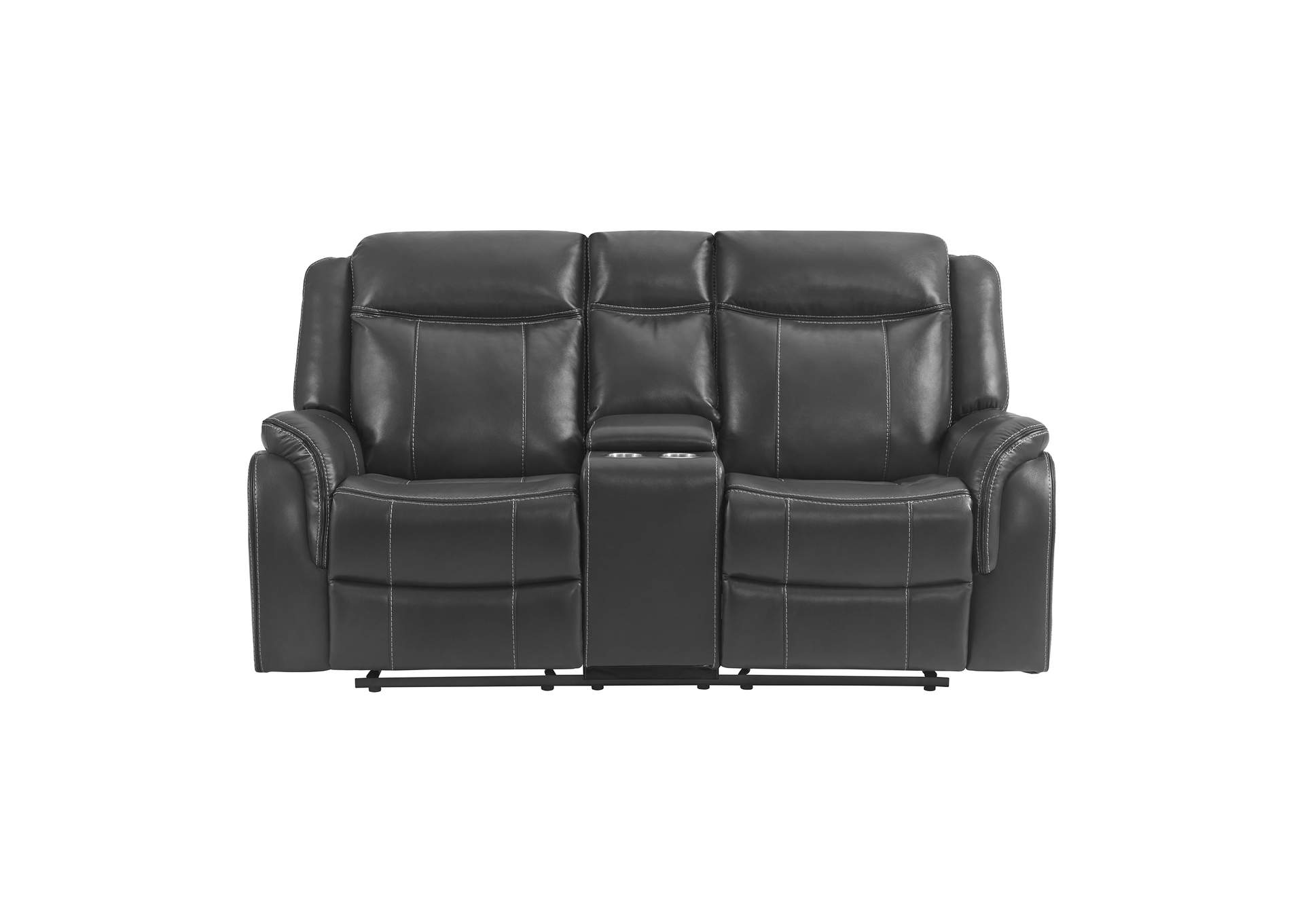 Carrera Motion Glider Loveseat With Console In Grey,Elements