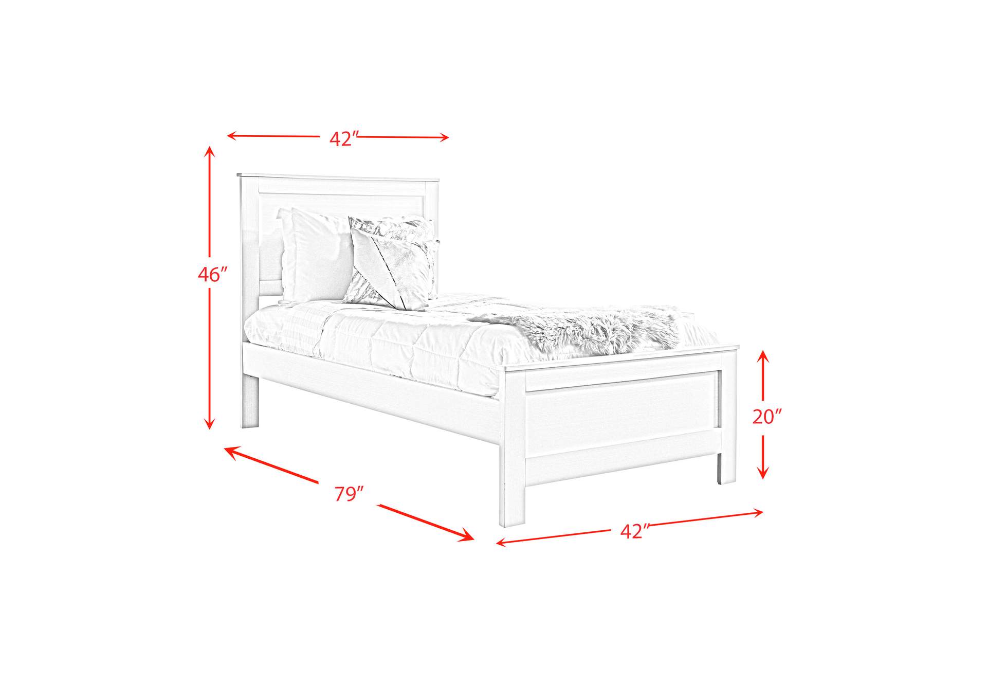 Catalina Youth Twin 3 Piece Bedroom Set,Elements