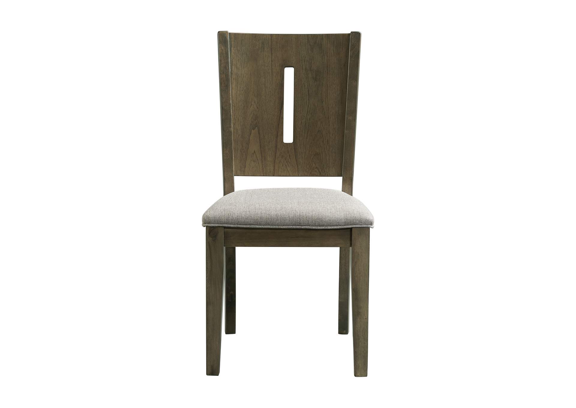 Cato Keyhole Panel Back Side Chair Grey Color 2 Per Pack,Elements