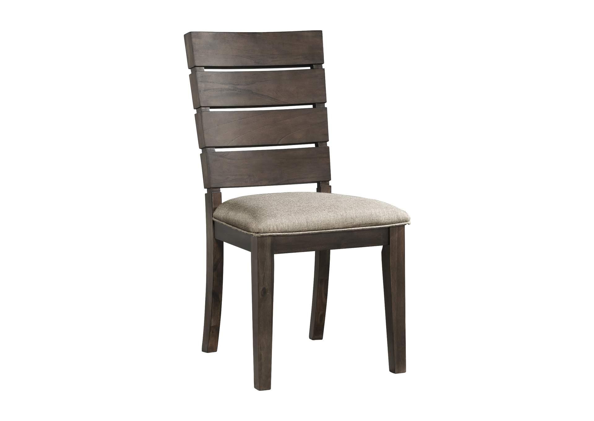 Cato Slat Back Side Chair Grey Color 2 Per Pack,Elements