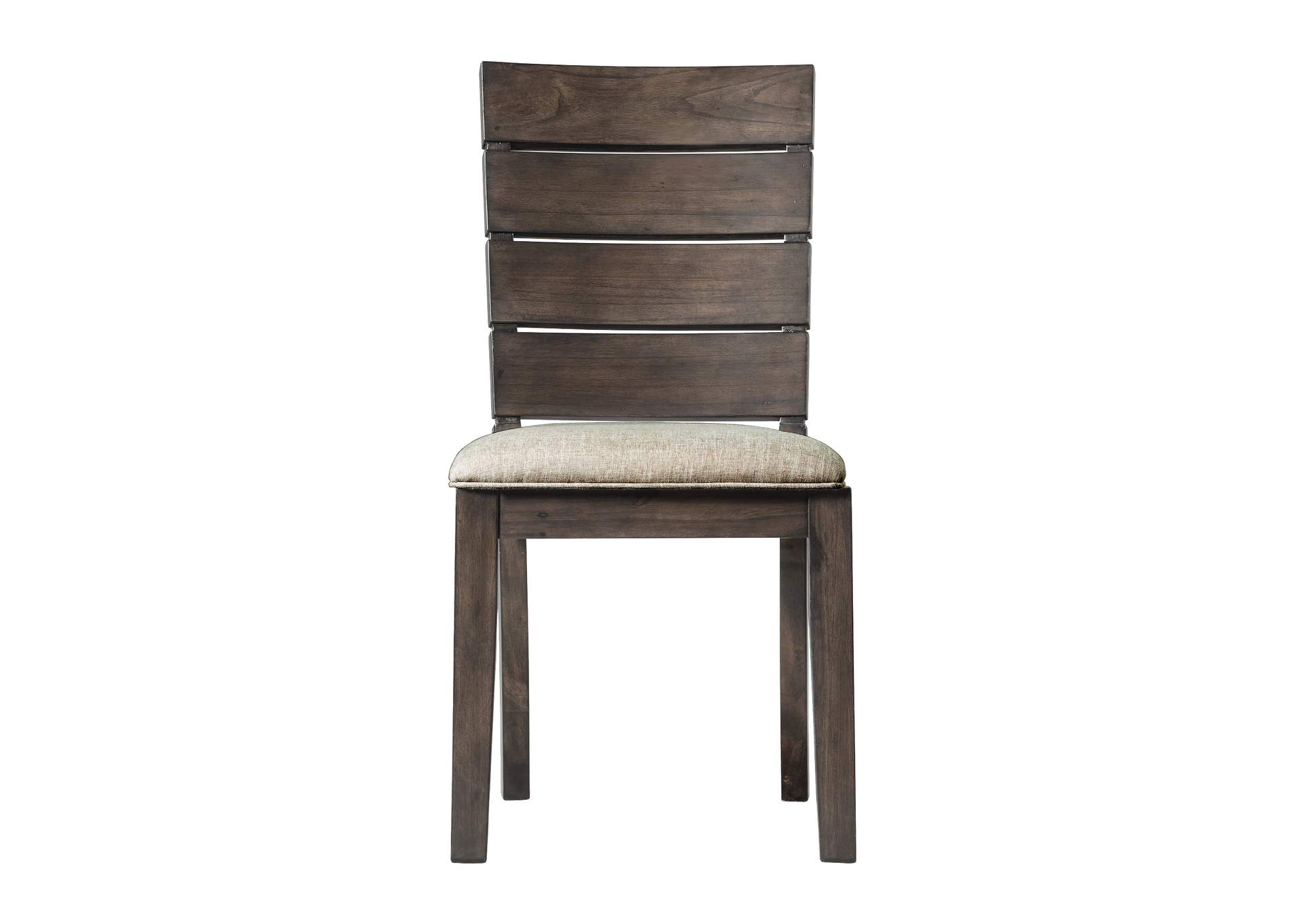 Cato Slat Back Side Chair Grey Color 2 Per Pack,Elements