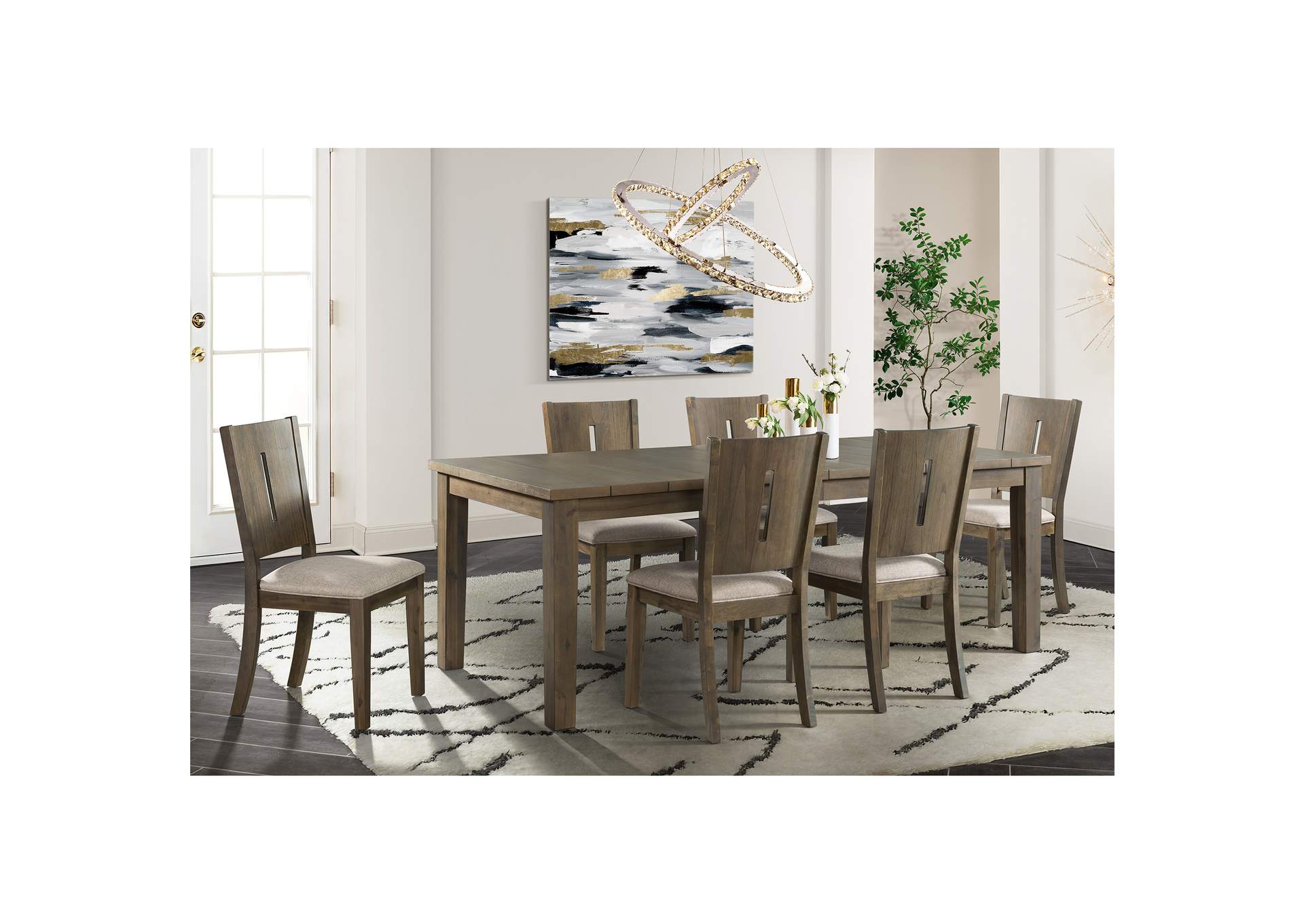 Cato Keyhole Panel Back Side Chair Grey Color 2 Per Pack,Elements
