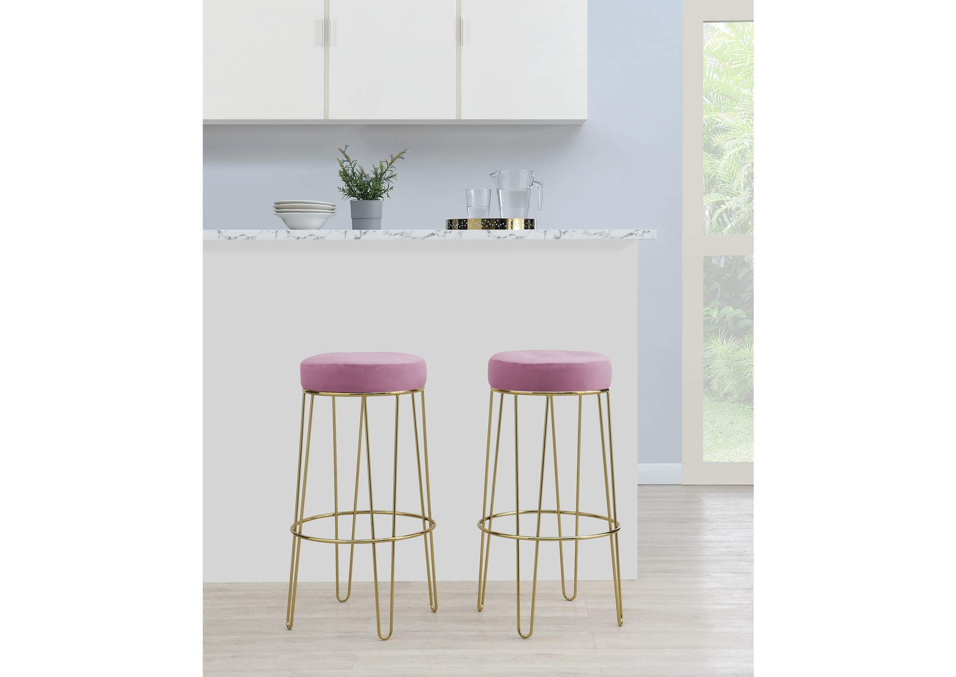 Cayman Gold Leg Bar Stool D6238 In Broadway Blush 2 Pcs Per Carton,Elements