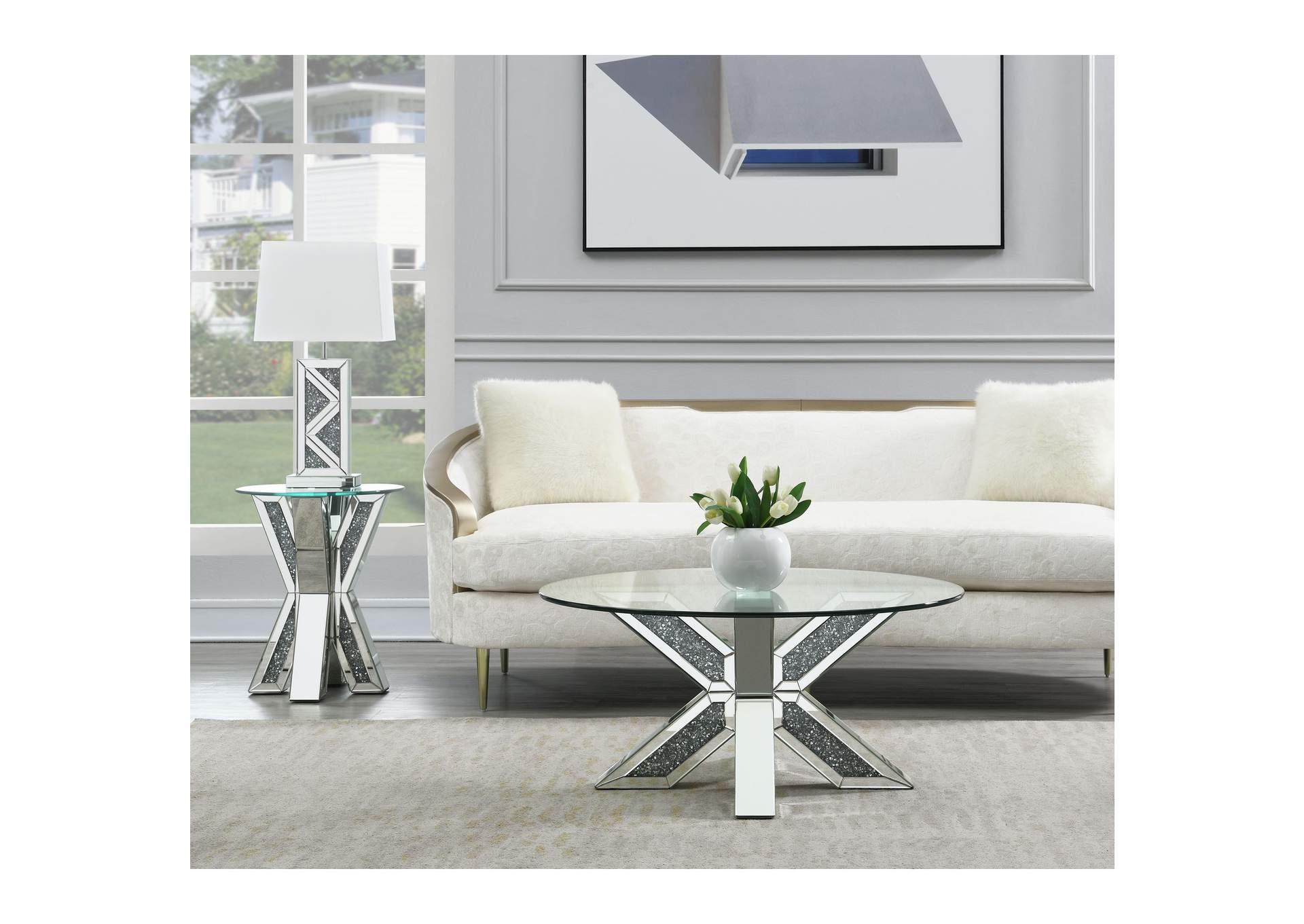 Celine 2 Piece Occasional Table Set - Coffee Table End Table,Elements