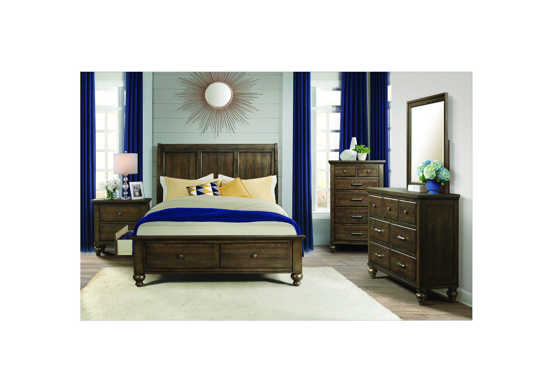 Chatham King 4 - Drawer Storage 6 Piece Bedroom Set,Elements