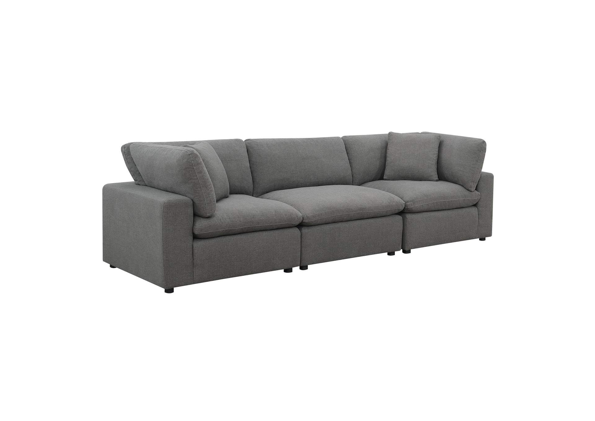 Cloud 9 Sectional 3 Pc Garrison Charcoal,Elements