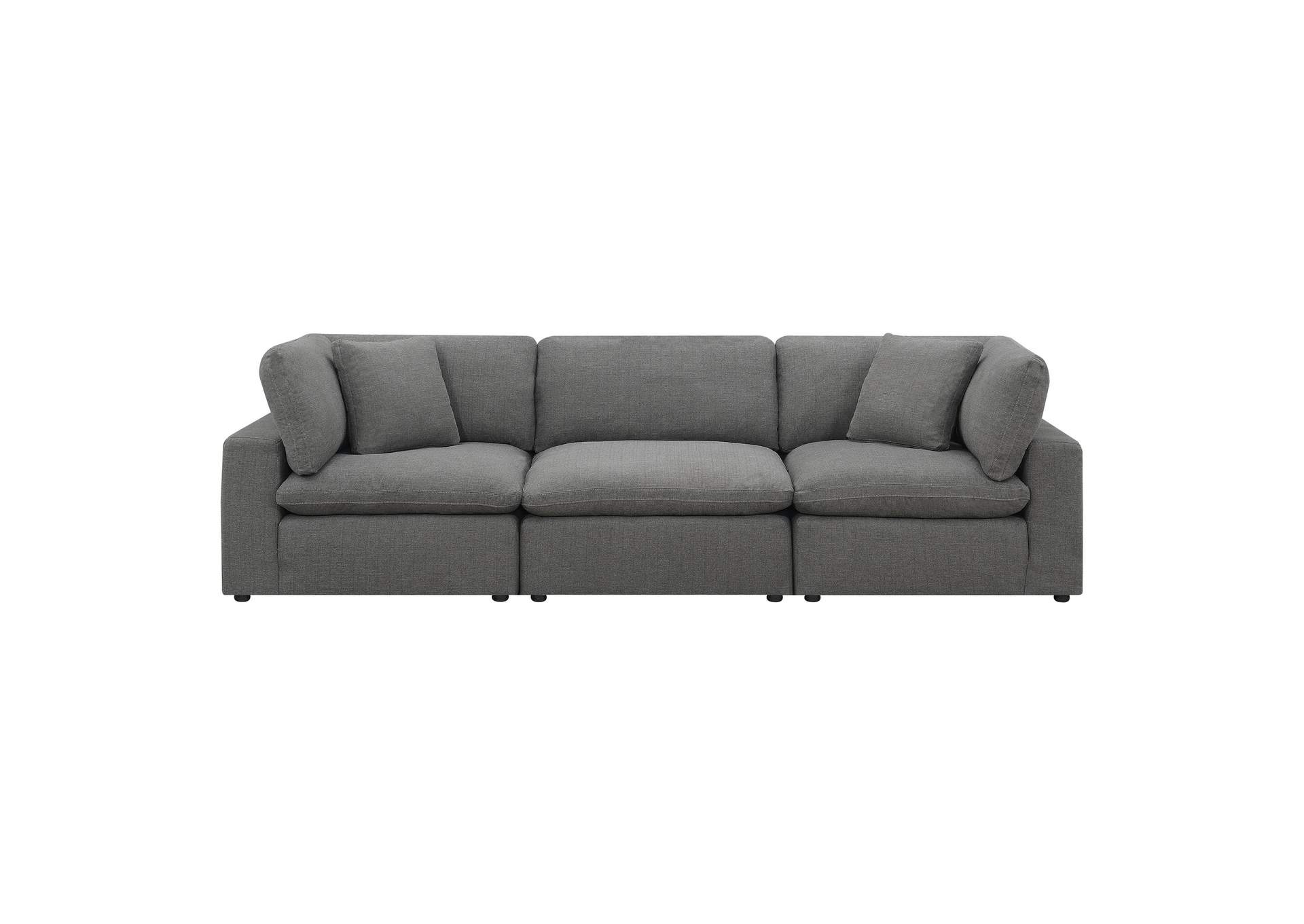 Cloud 9 Sectional 3 Pc Garrison Charcoal,Elements