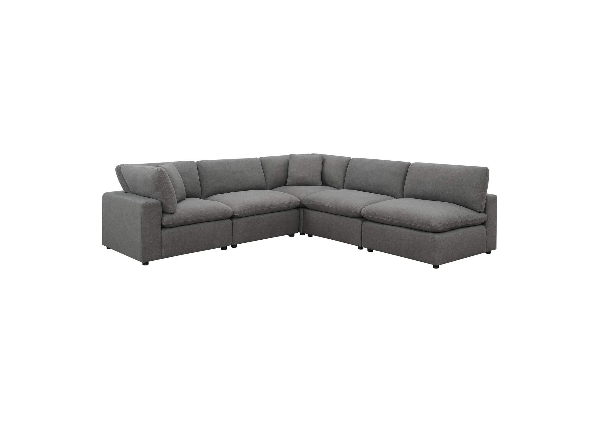 Cloud 9 Sectional 5 Piece Garrison Charcoal,Elements