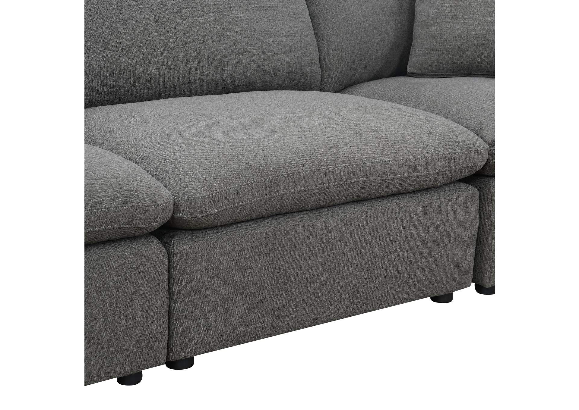 Cloud 9 Sectional 6 Pc Garrison Charcoal,Elements