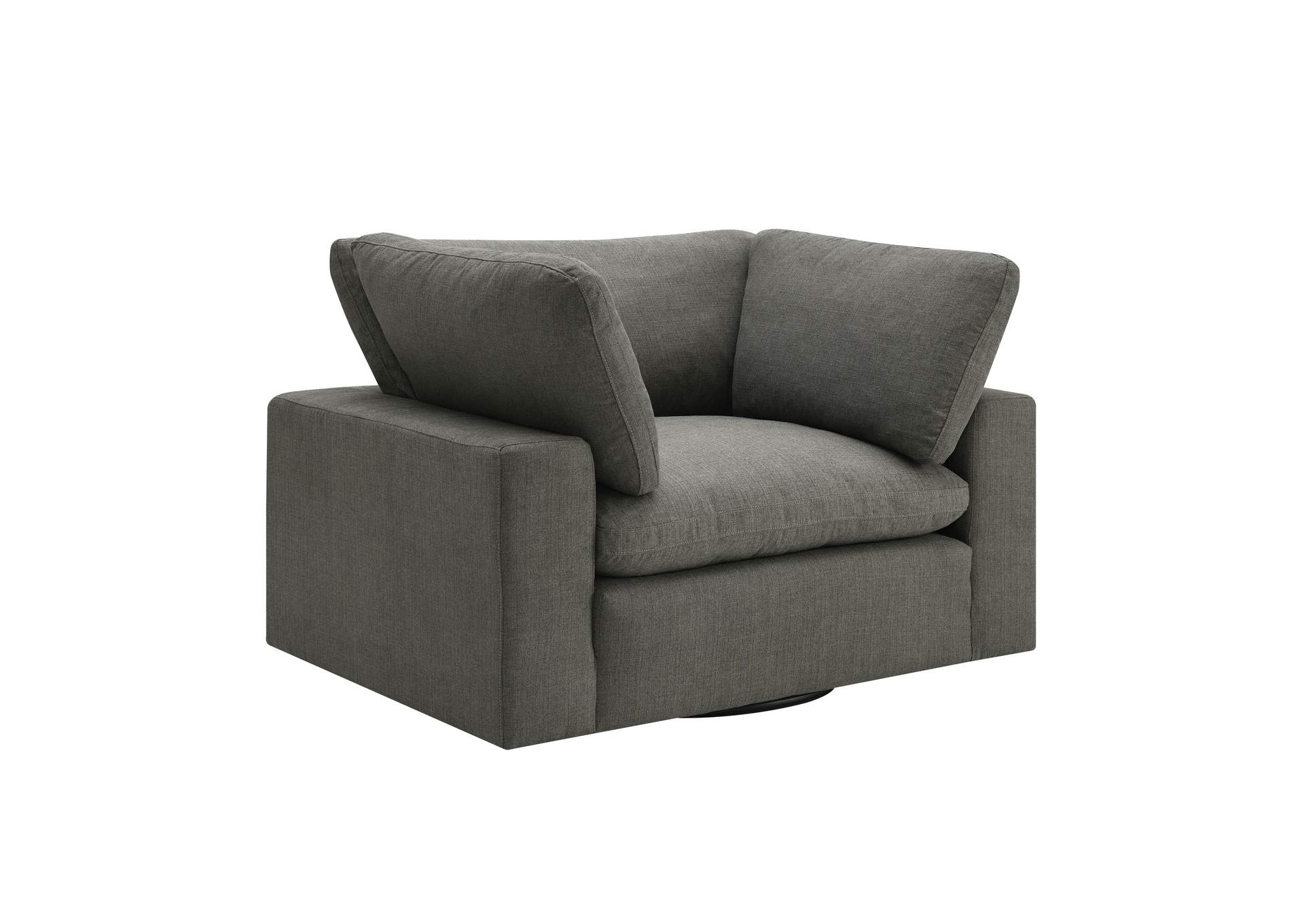 Cloud 9 Swivel Chair In Garrison Charcoal,Elements