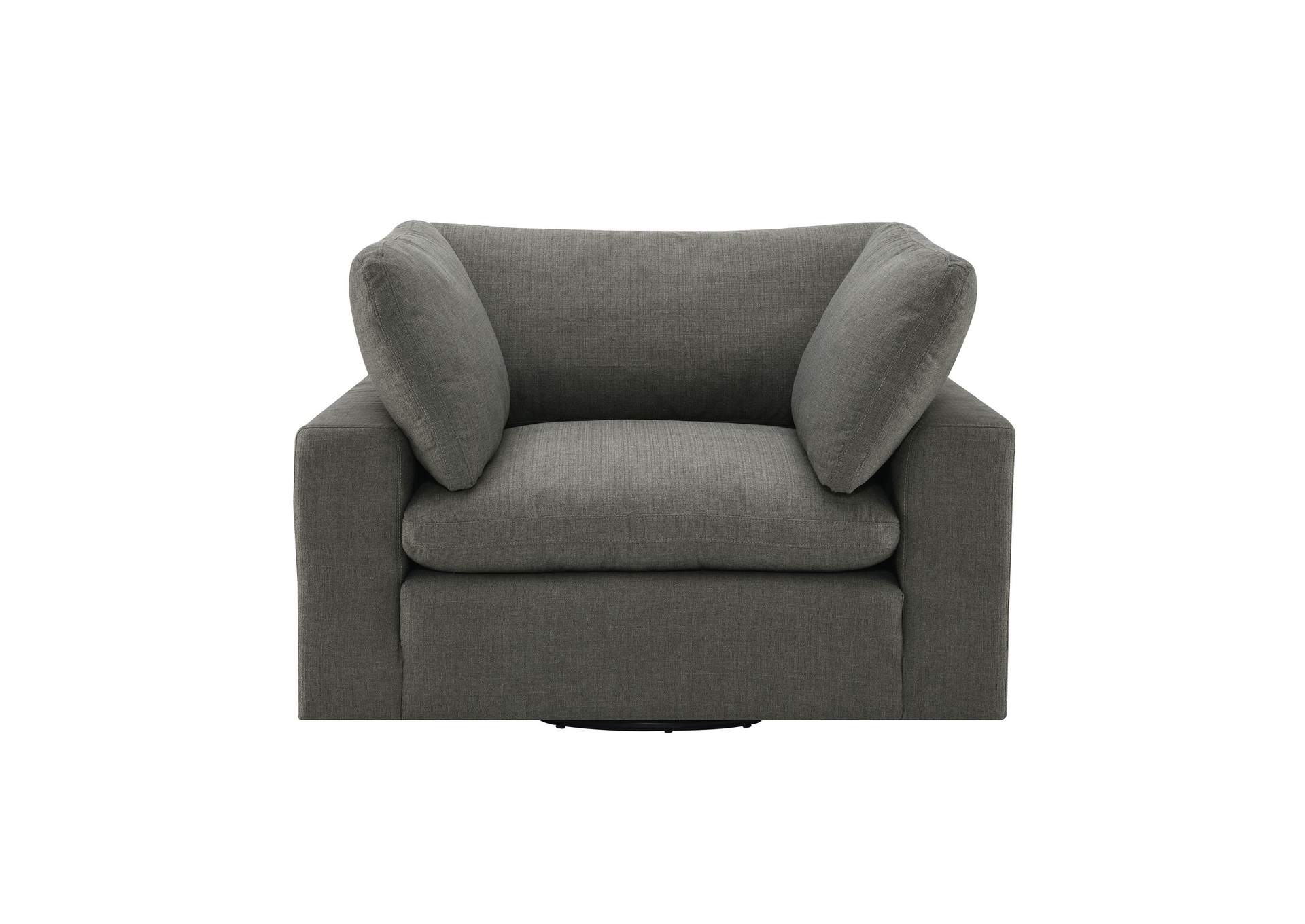 Cloud 9 Swivel Chair In Garrison Charcoal,Elements