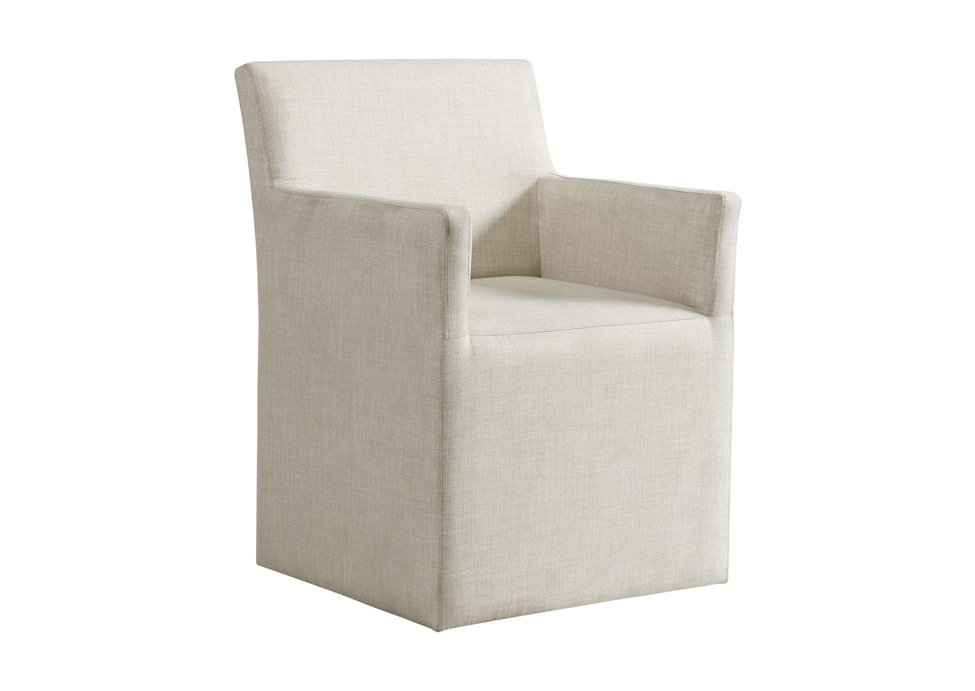 Collins Dining Arm Chair With Heirloom Taupe Fabric,Elements