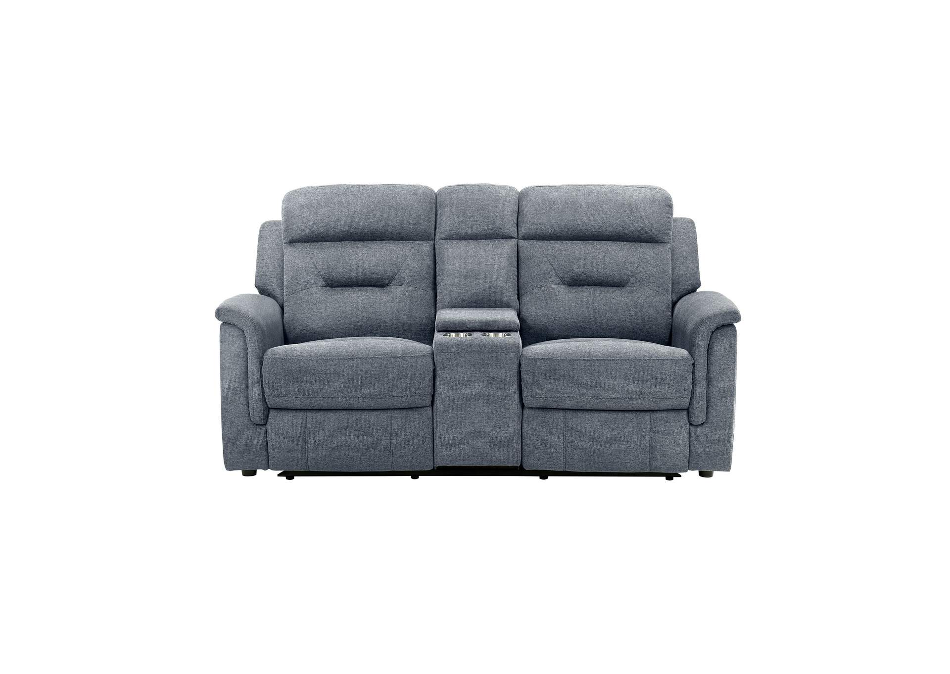 Cologne Motion Loveseat With Console In Belfast Charcoal,Elements