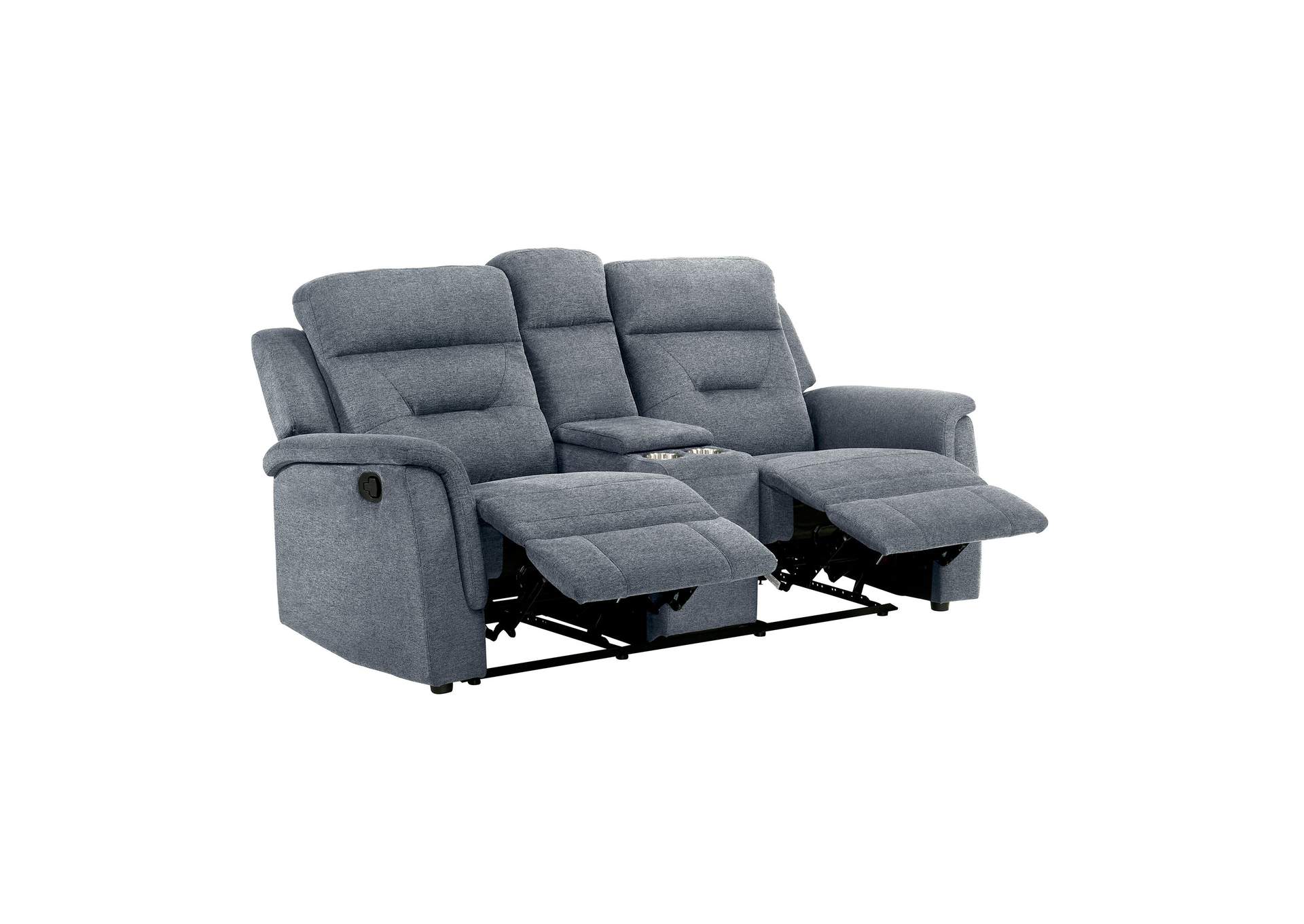 Cologne Motion Loveseat With Console In Belfast Charcoal,Elements