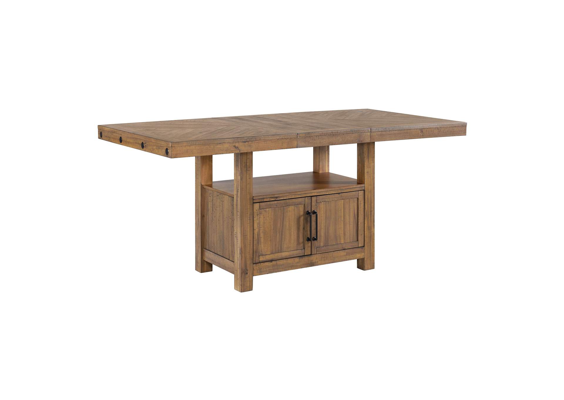 Colorado Counter Table With Metal Nuts In Natural,Elements
