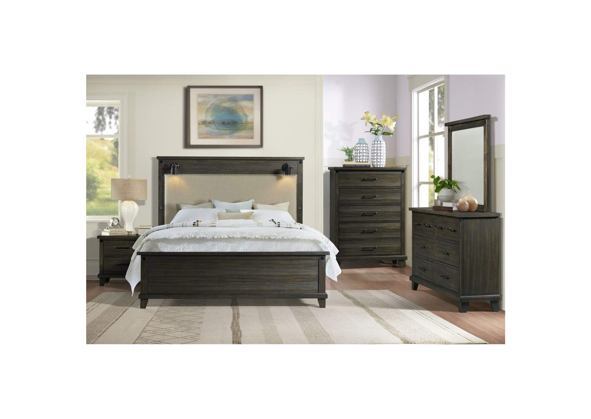 Colorado 5 - Drawer Chest In Dark Brown,Elements