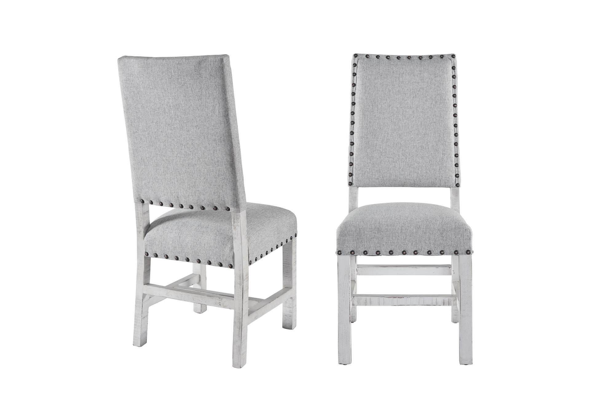 Condesa White Fabric Back Side Chair 2 Per Pack,Elements