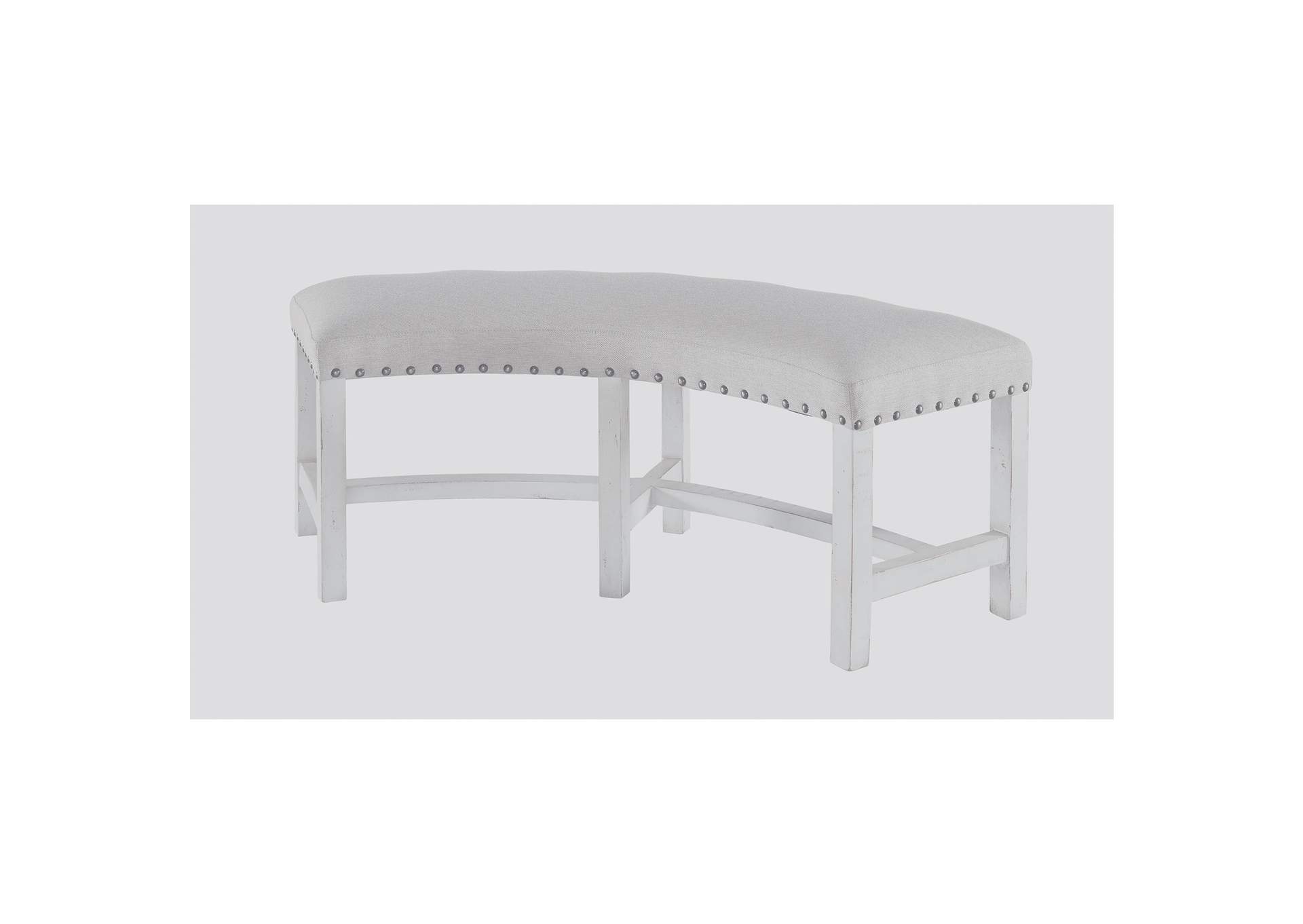 Condesa White Round Bench,Elements