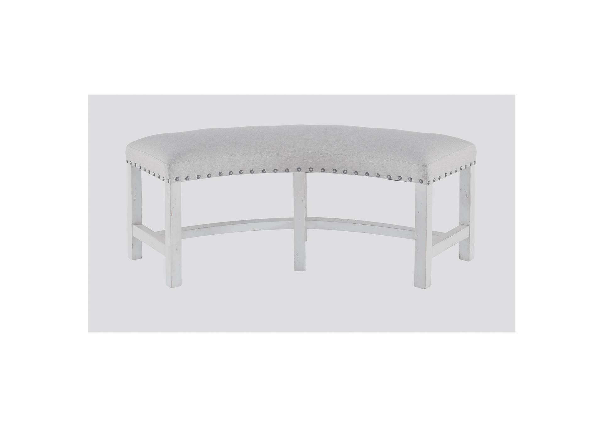 Condesa White Round Bench,Elements