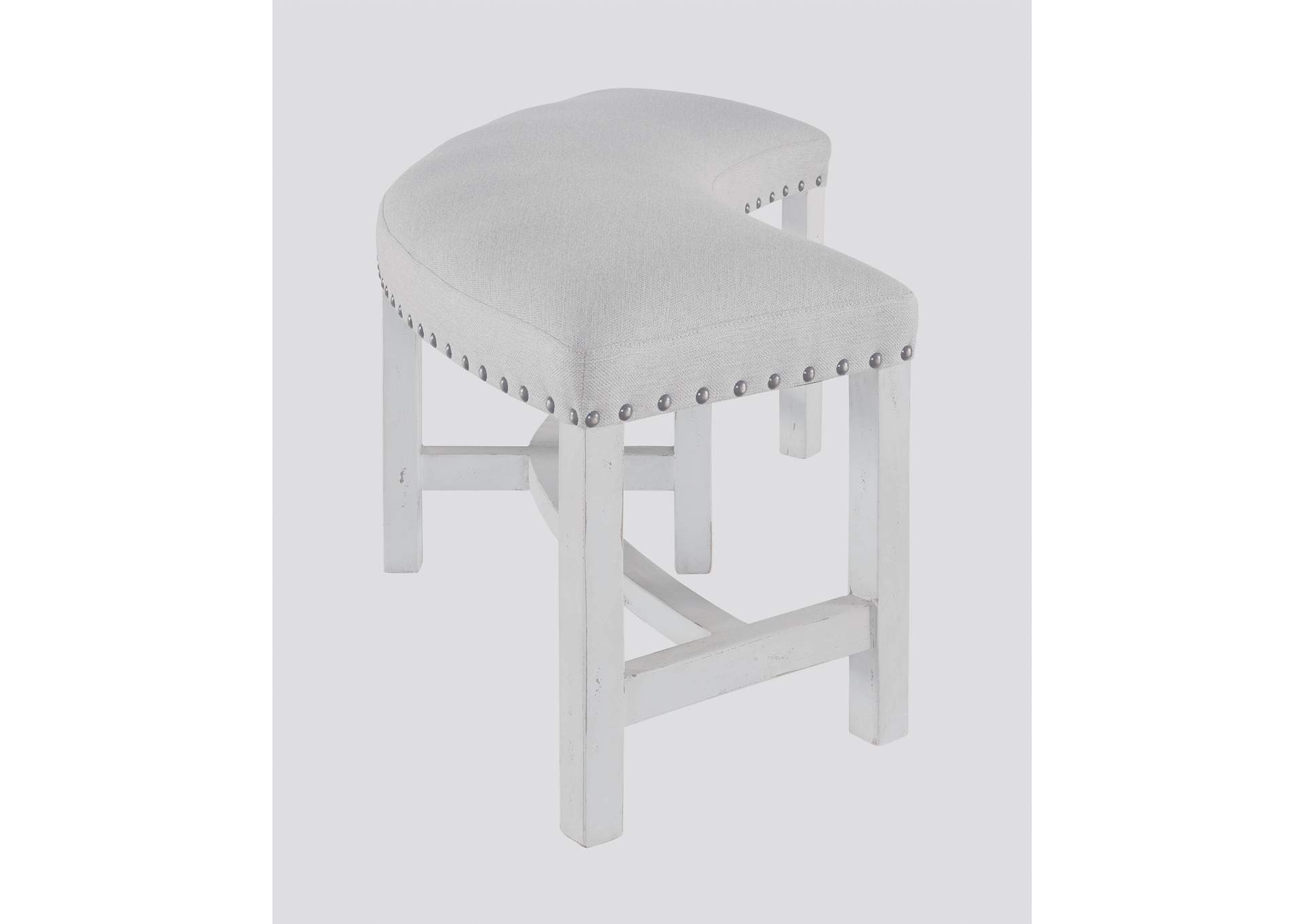 Condesa White Round Bench,Elements