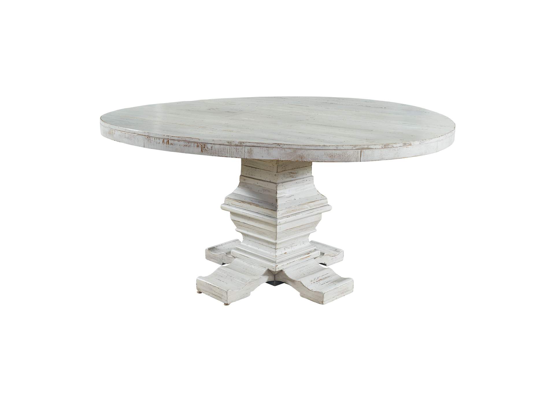 Condesa 5 Piece Round Dining Set In White - Table Four Wooden Back Chairs,Elements