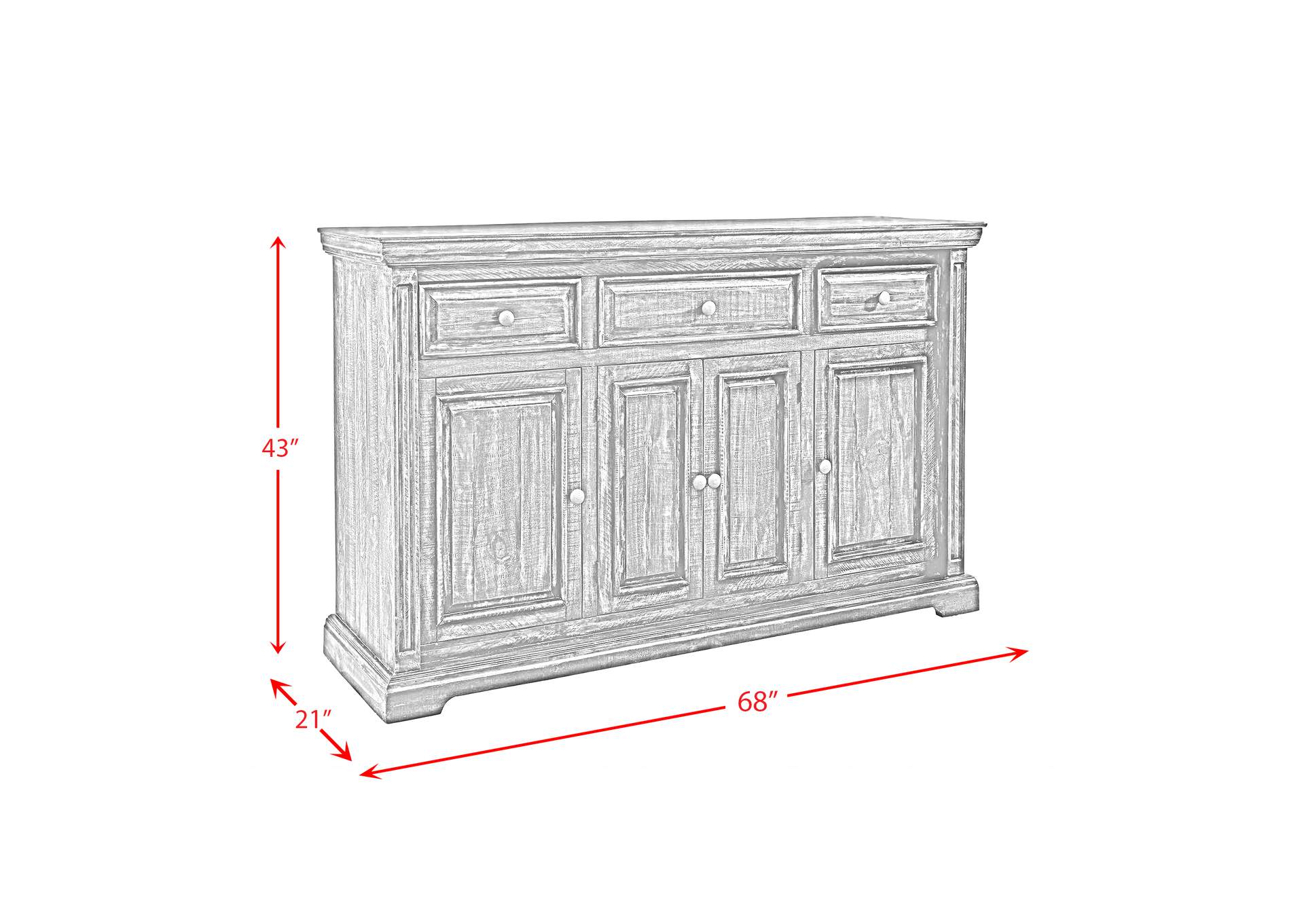 Condesa Round Dining - White Server,Elements