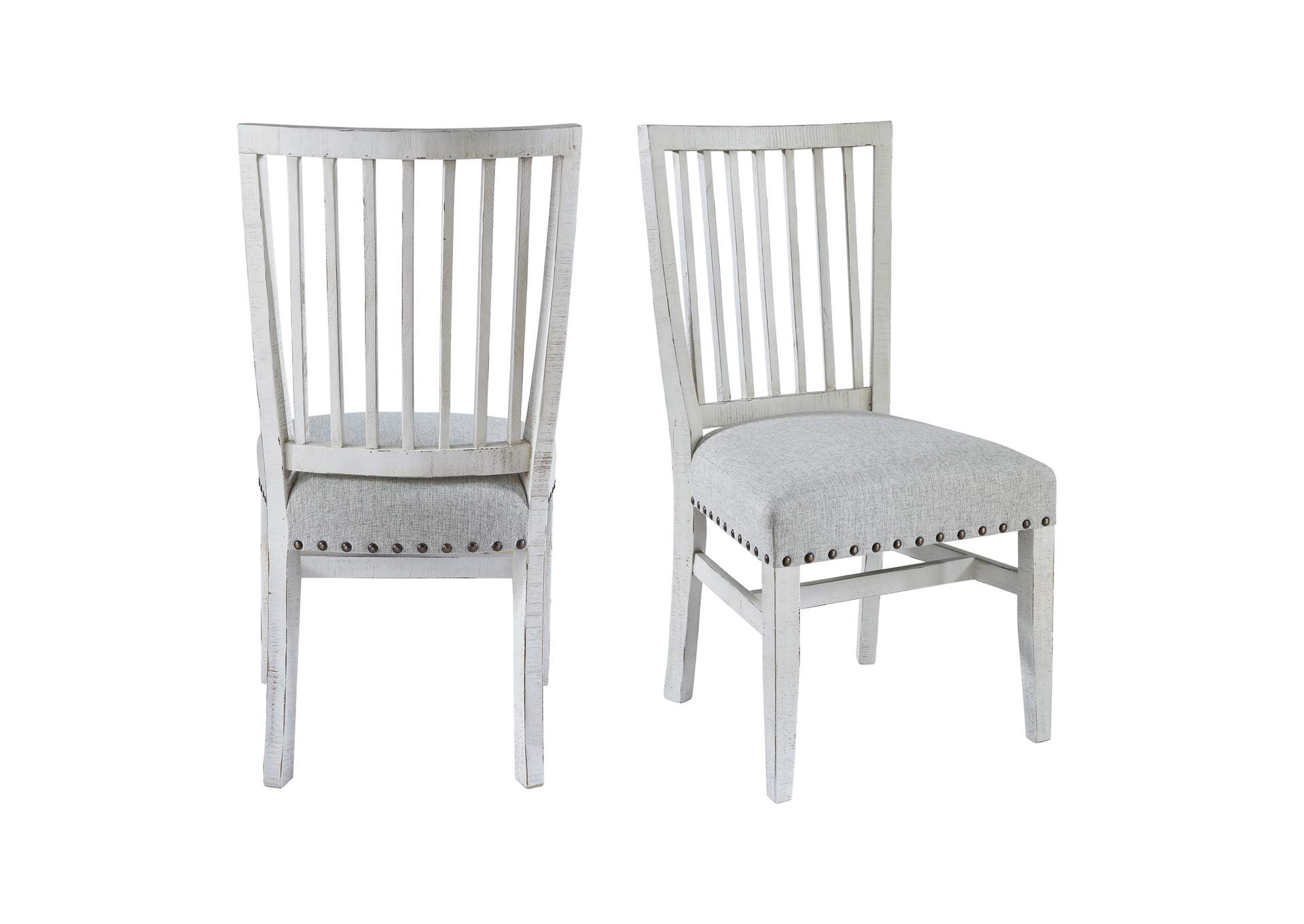 Condesa White Wing Slat Back Side Chair 2 Pcs Per Carton,Elements