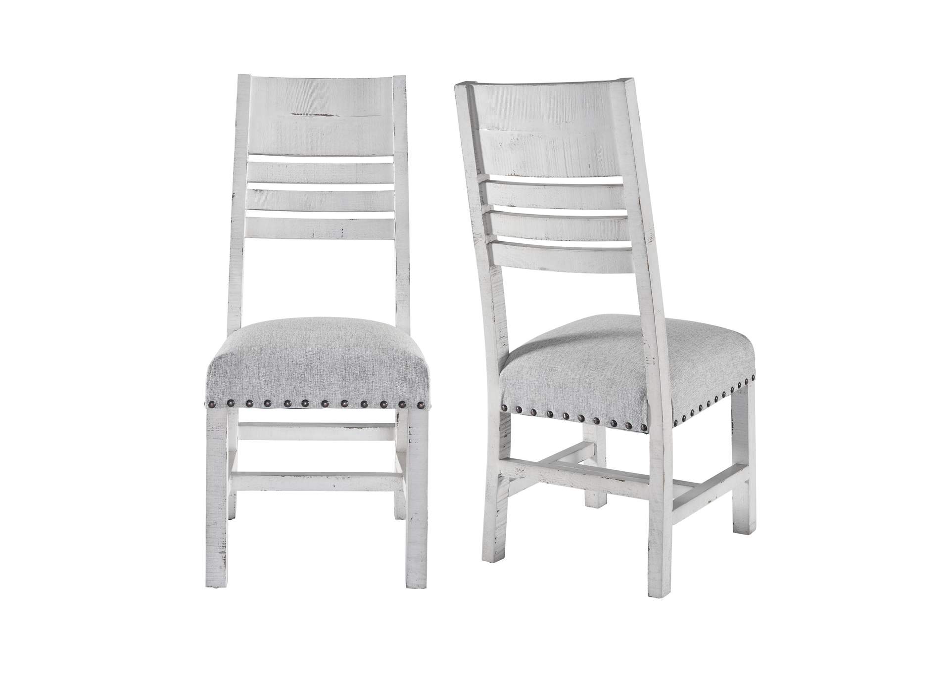 Condesa White Wooden Back Side Chair 2 Per Pack,Elements