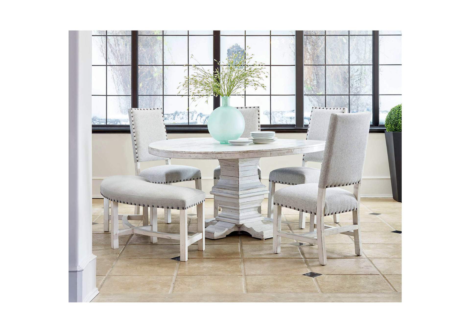 Condesa White Fabric Back Side Chair 2 Per Pack,Elements