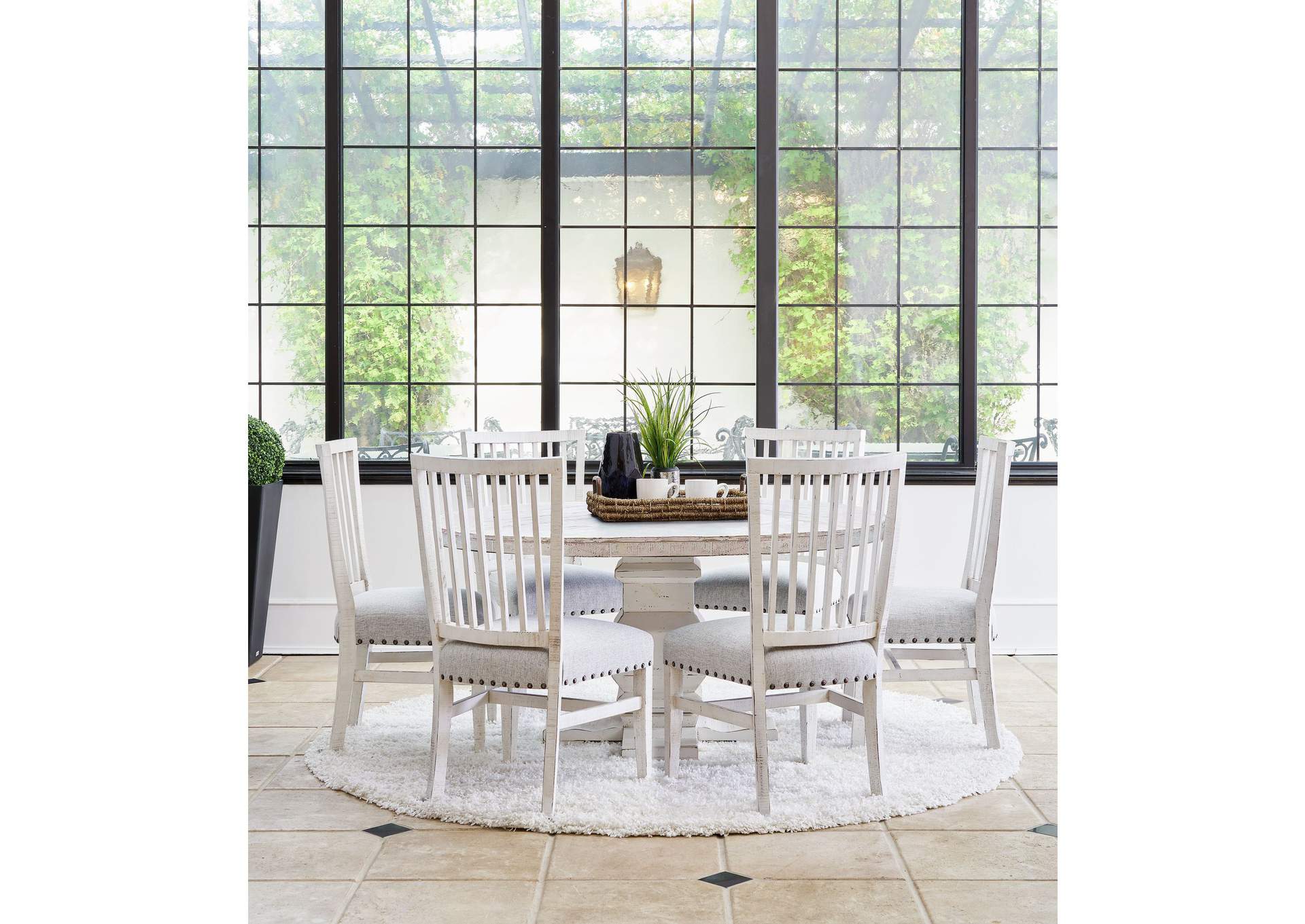 Condesa White Wing Slat Back Side Chair 2 Pcs Per Carton,Elements