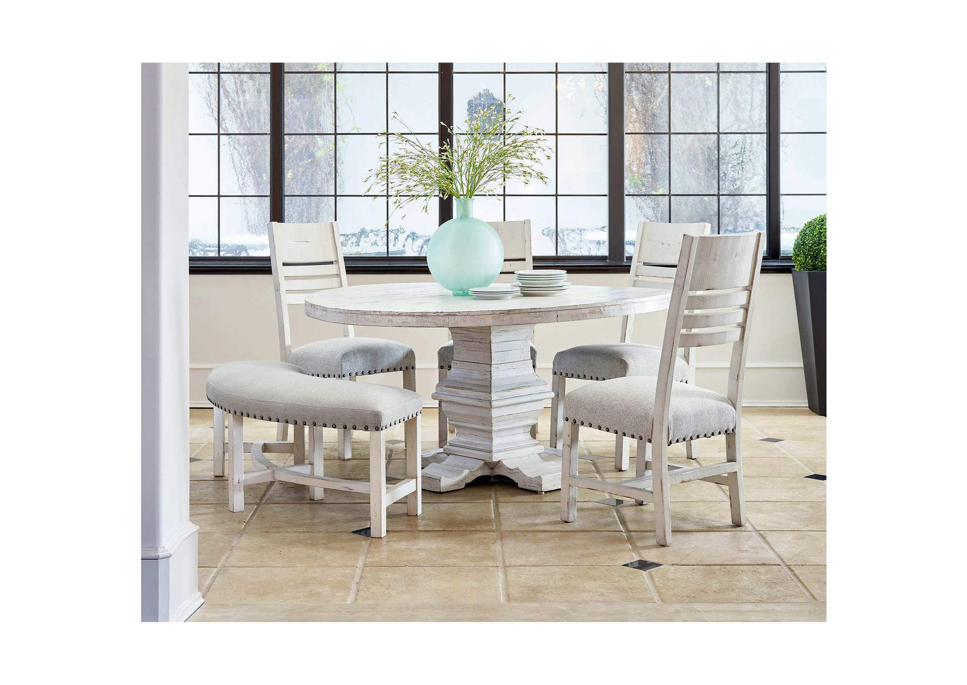 Condesa White Wooden Back Side Chair 2 Per Pack,Elements