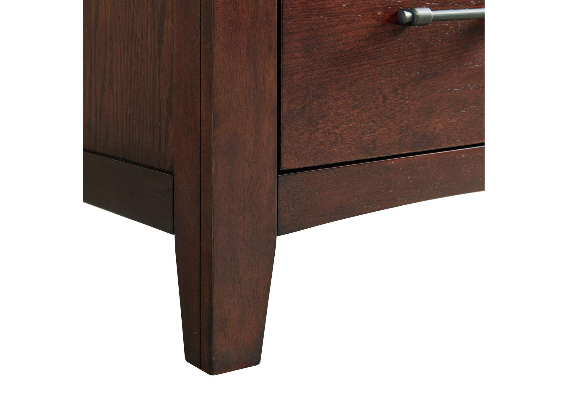 Coy Side Table With Power Port USB In Espresso 3A,Elements