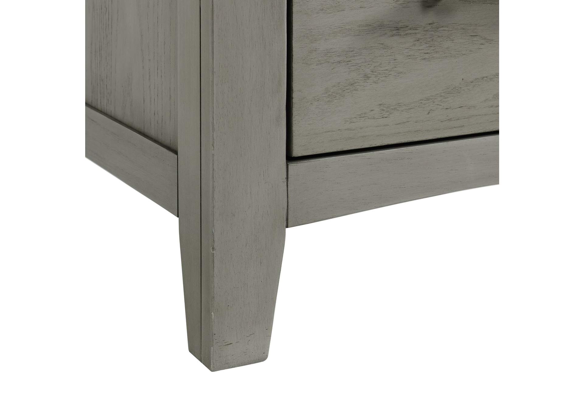 Coy Side Table With Power Port USB In Grey 3A,Elements