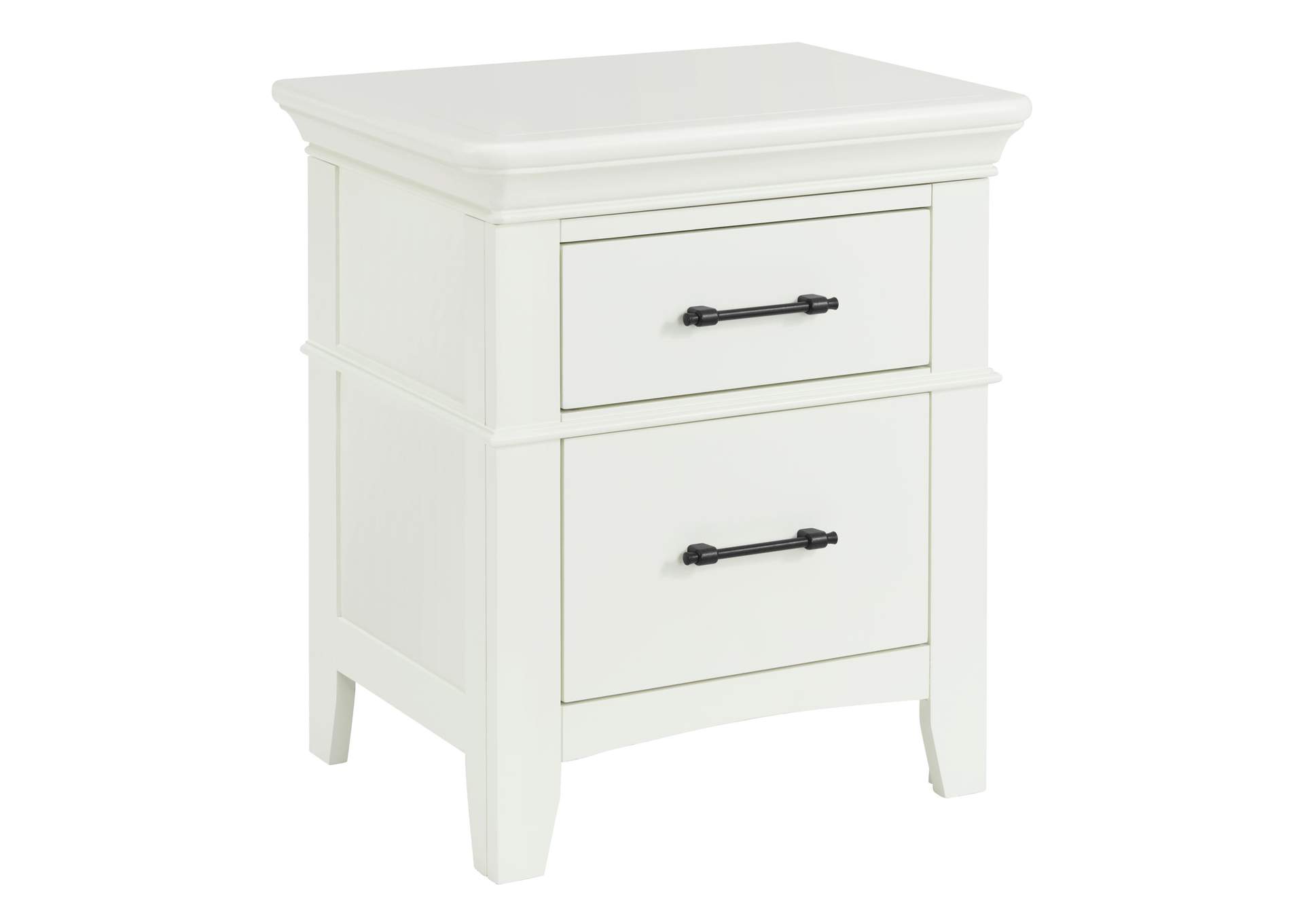 Coy Side Table With Power Port USB In White 3A,Elements