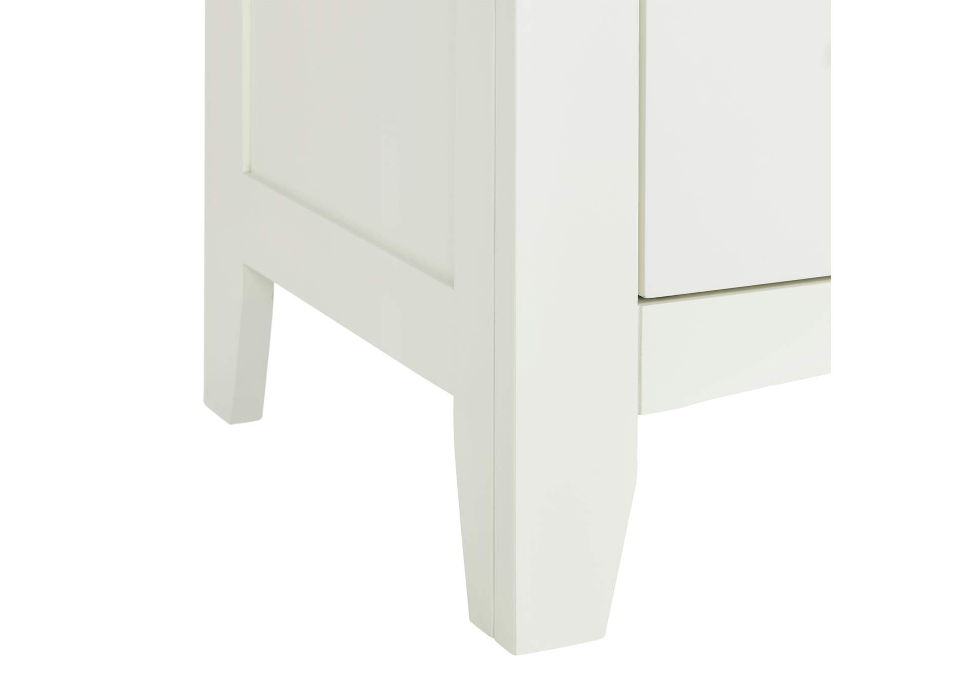 Coy Side Table With Power Port USB In White 3A,Elements