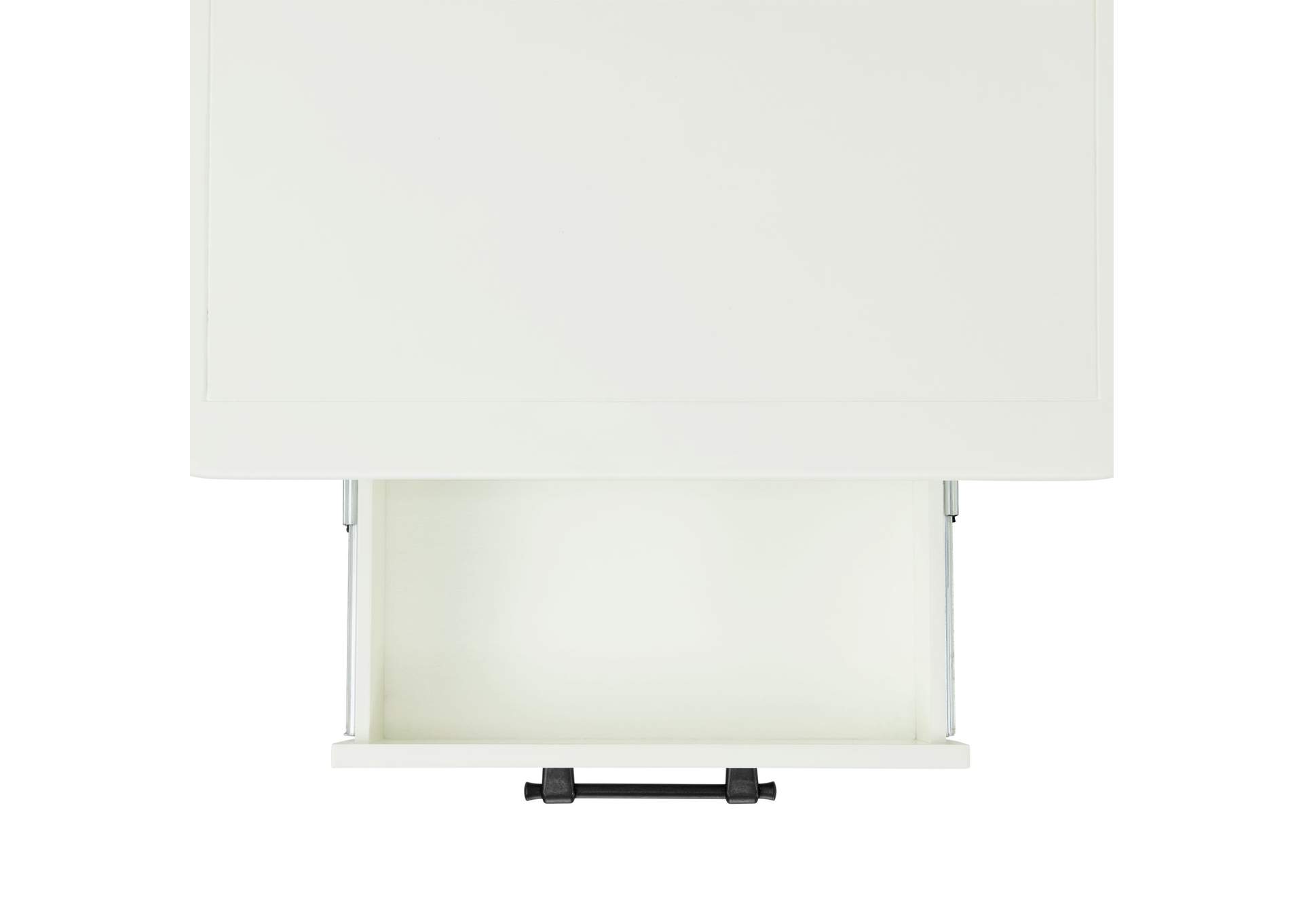 Coy Side Table With Power Port USB In White 3A,Elements