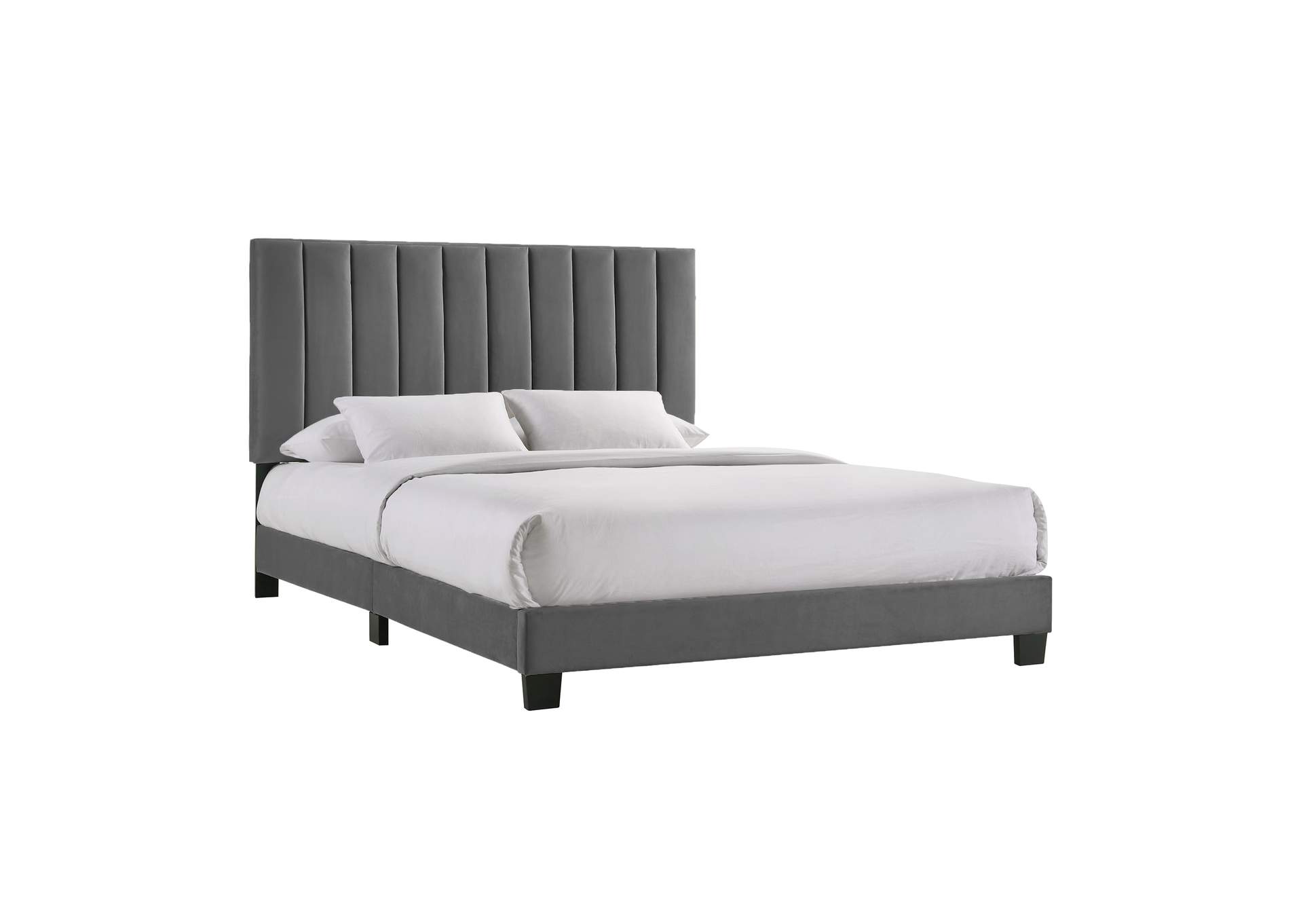 Coyote King Bed With Carroll Grey With Two End Table 3A,Elements
