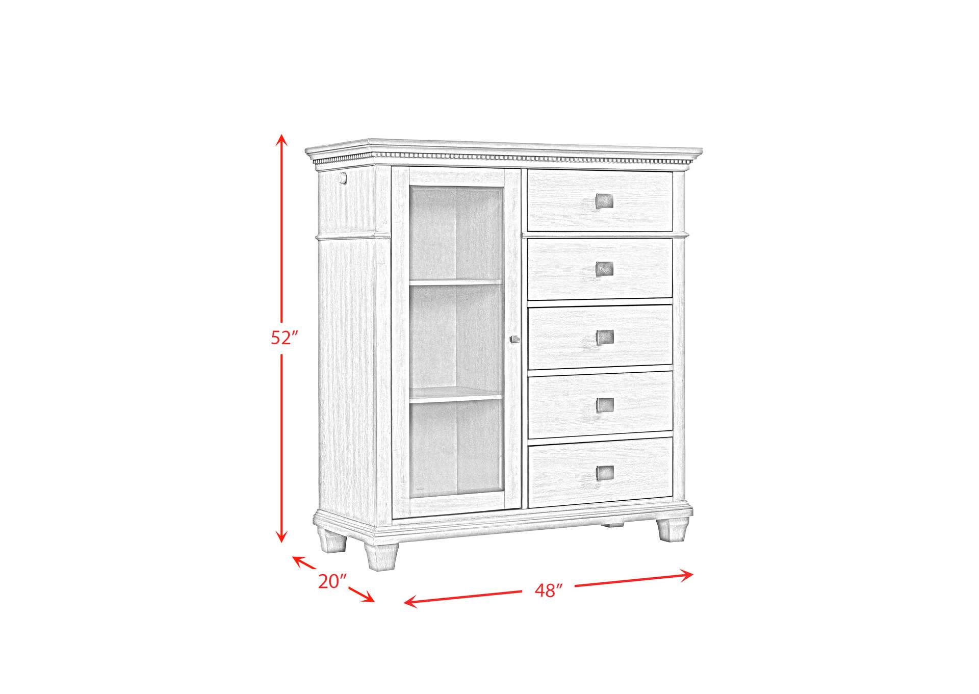 Crawford Gentlemen Chest Grey,Elements