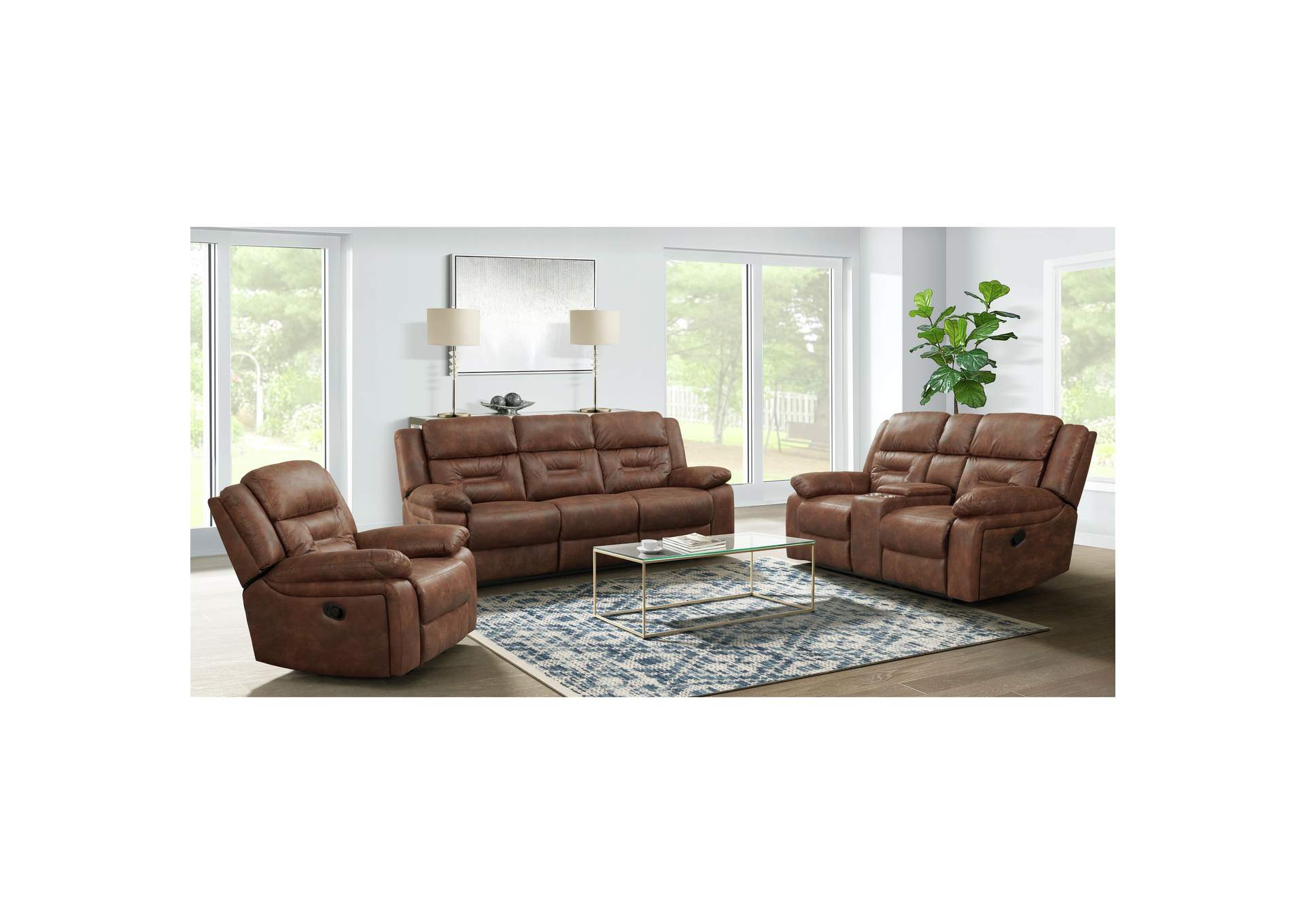 Crusader Glider Motion Recliner In Sierra Toffee,Elements