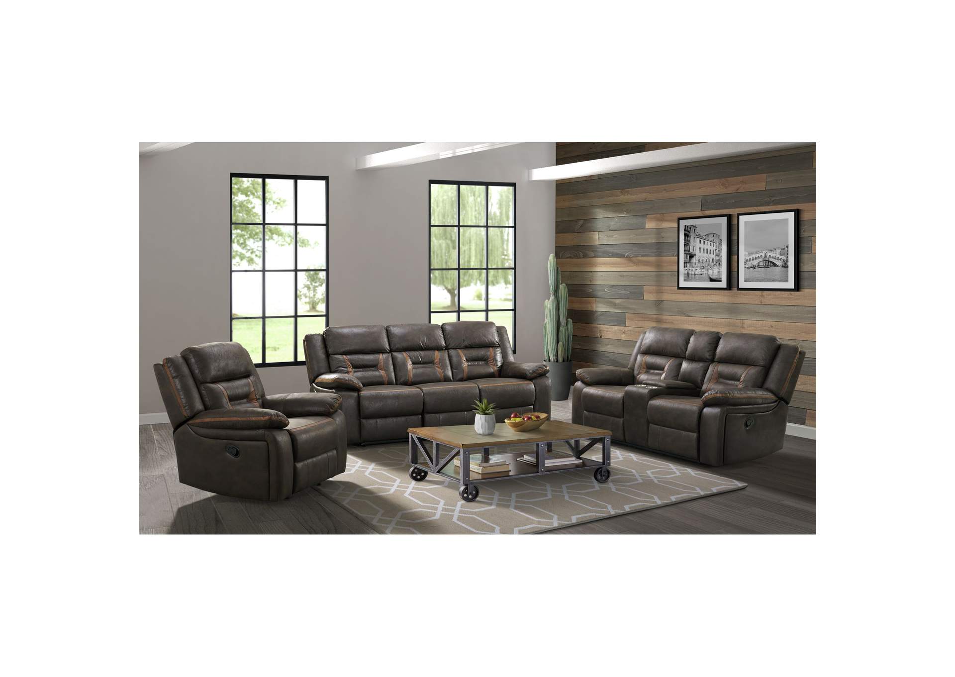 Crusader Motion Sofa In Sierra Combinations Toffee - Espresso,Elements