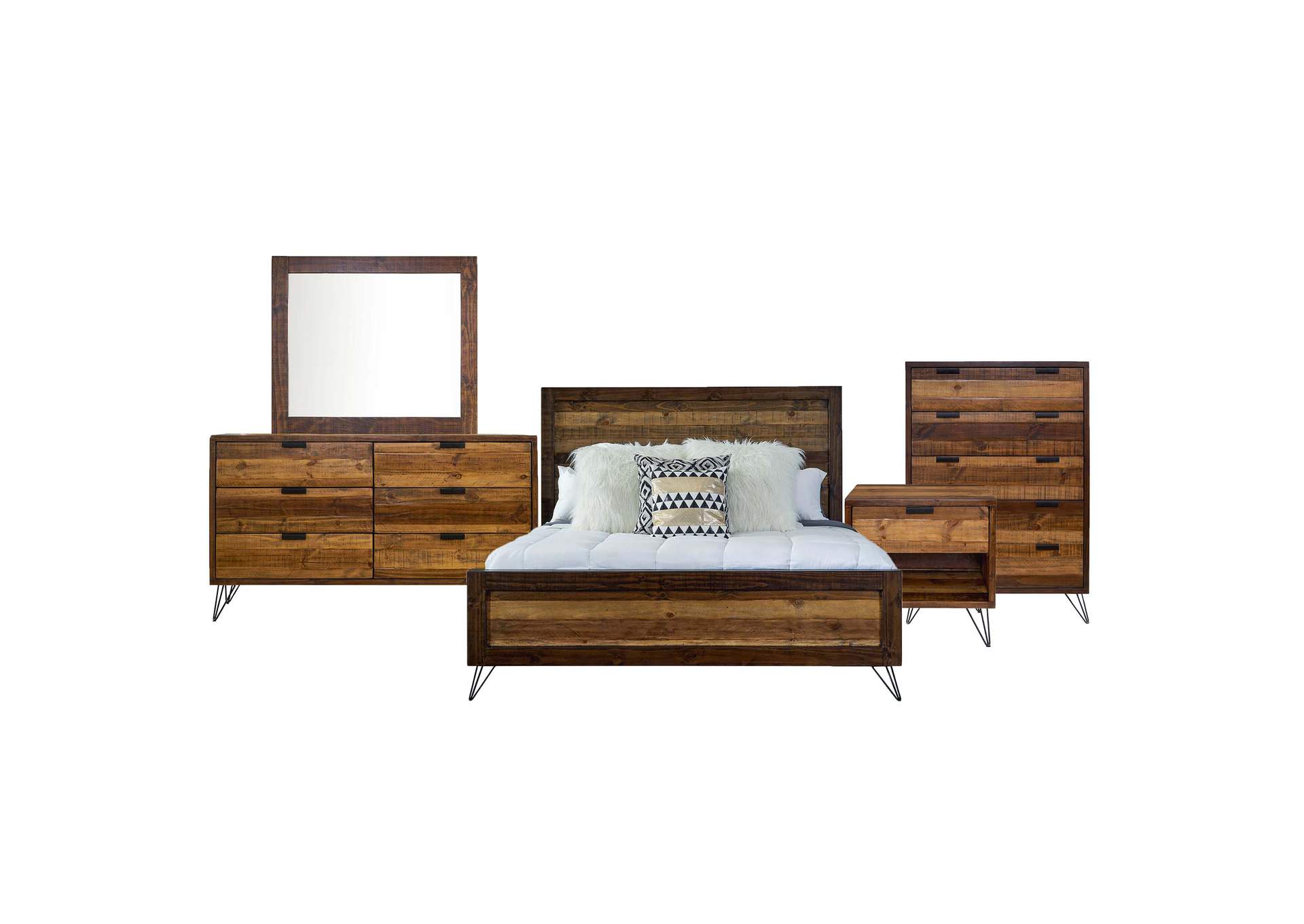 Cruz Queen 5 Piece Bedroom Set,Elements
