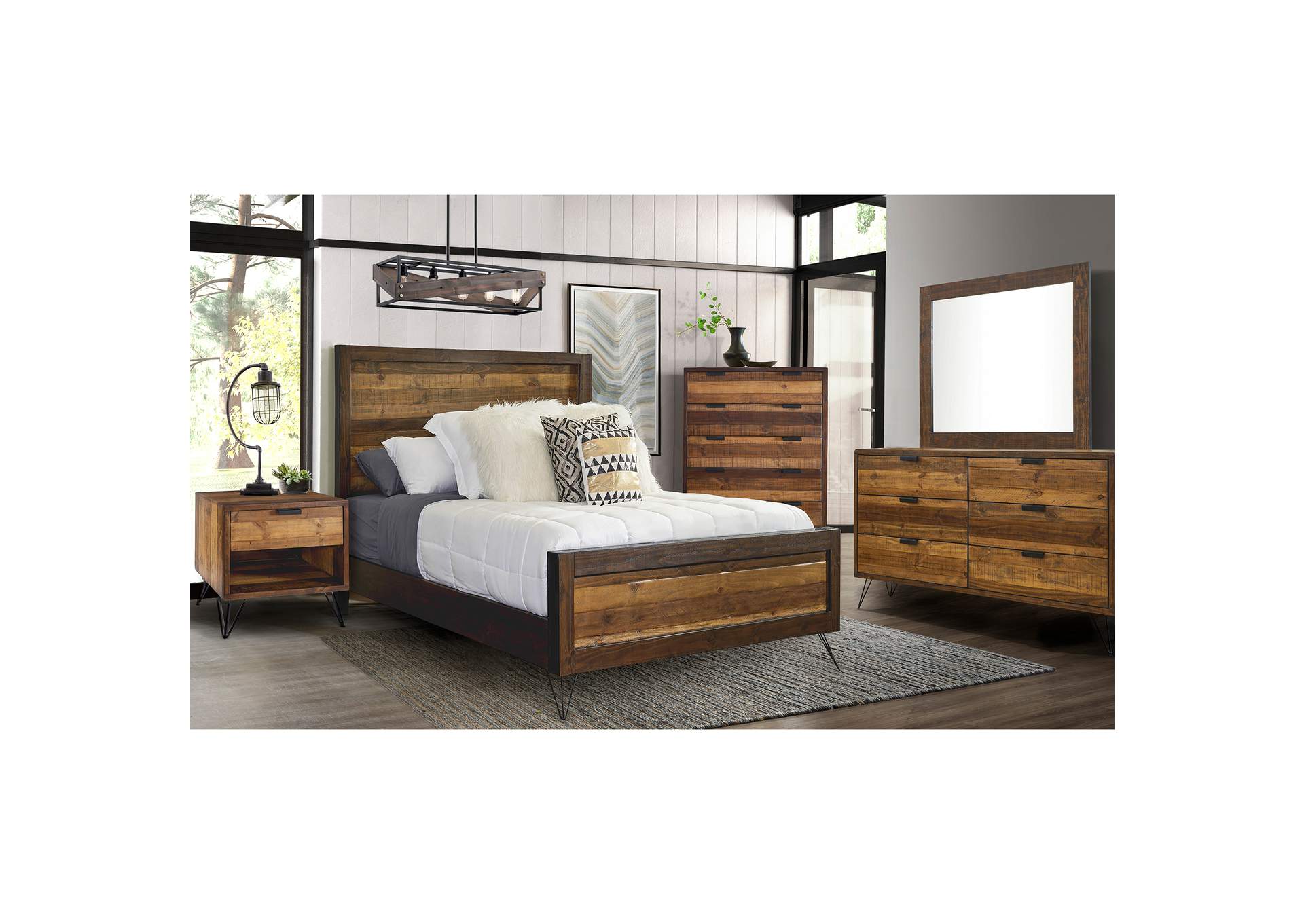 Cruz King 3 Piece Bedroom Set,Elements