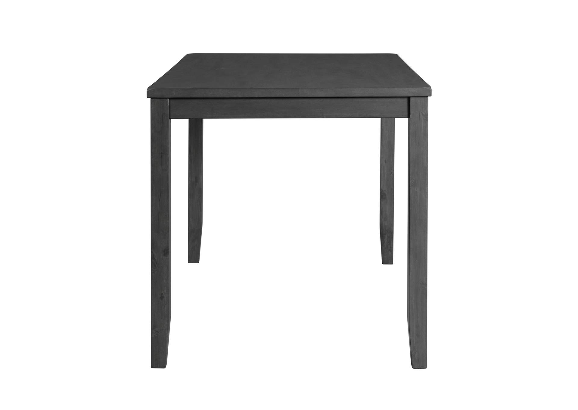 Alex Grey 60 7 Pc Counter Set Grey Table With Black Pu Seat,Elements